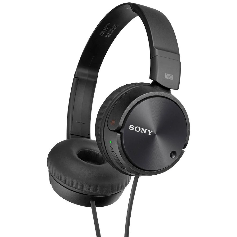 1 Sony Noise Cancelling Headphones Black ZX110NC, 1 of 2
