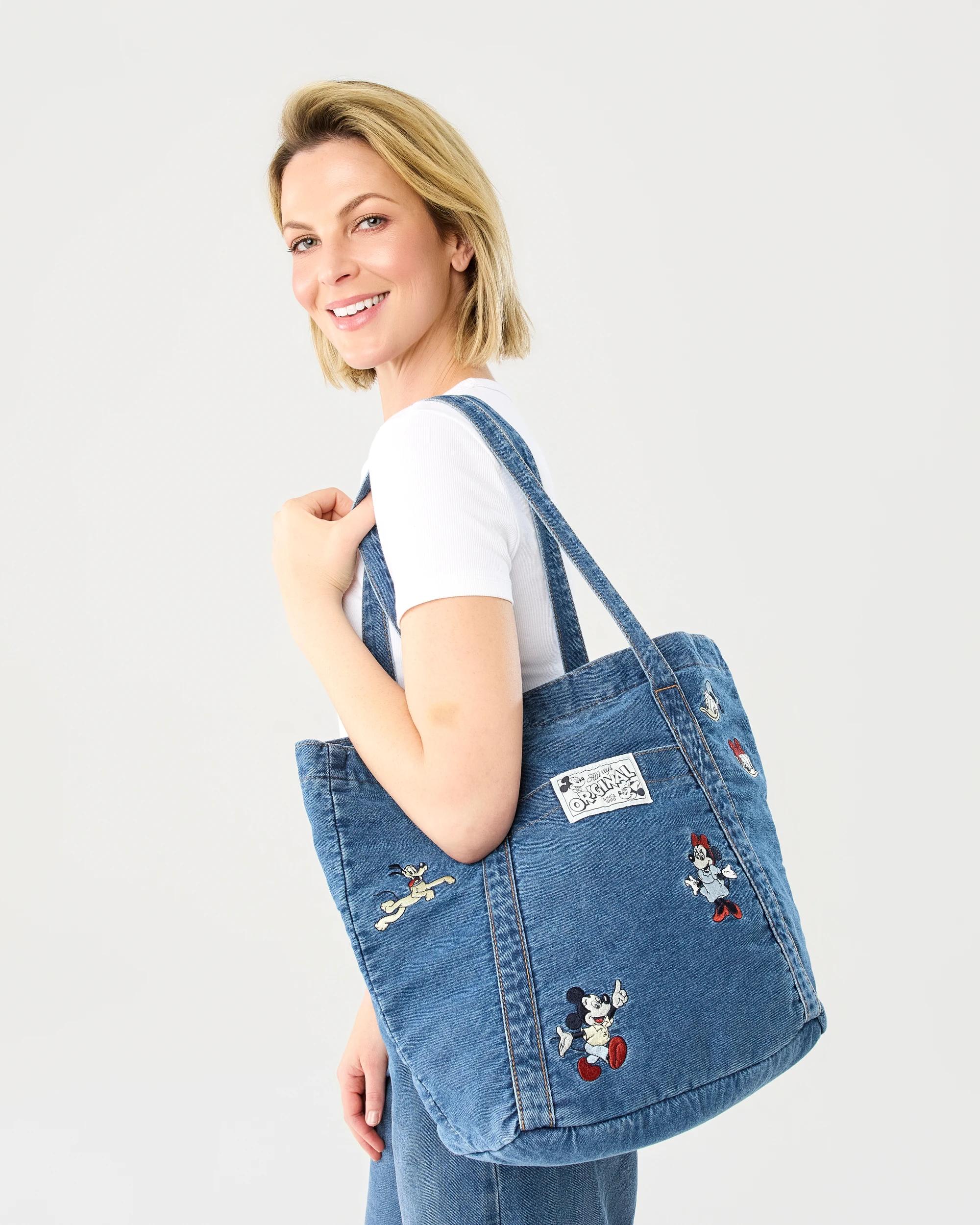 6 Disney License Vintange Icon Tote Bag Mick Denim, 6 of 7