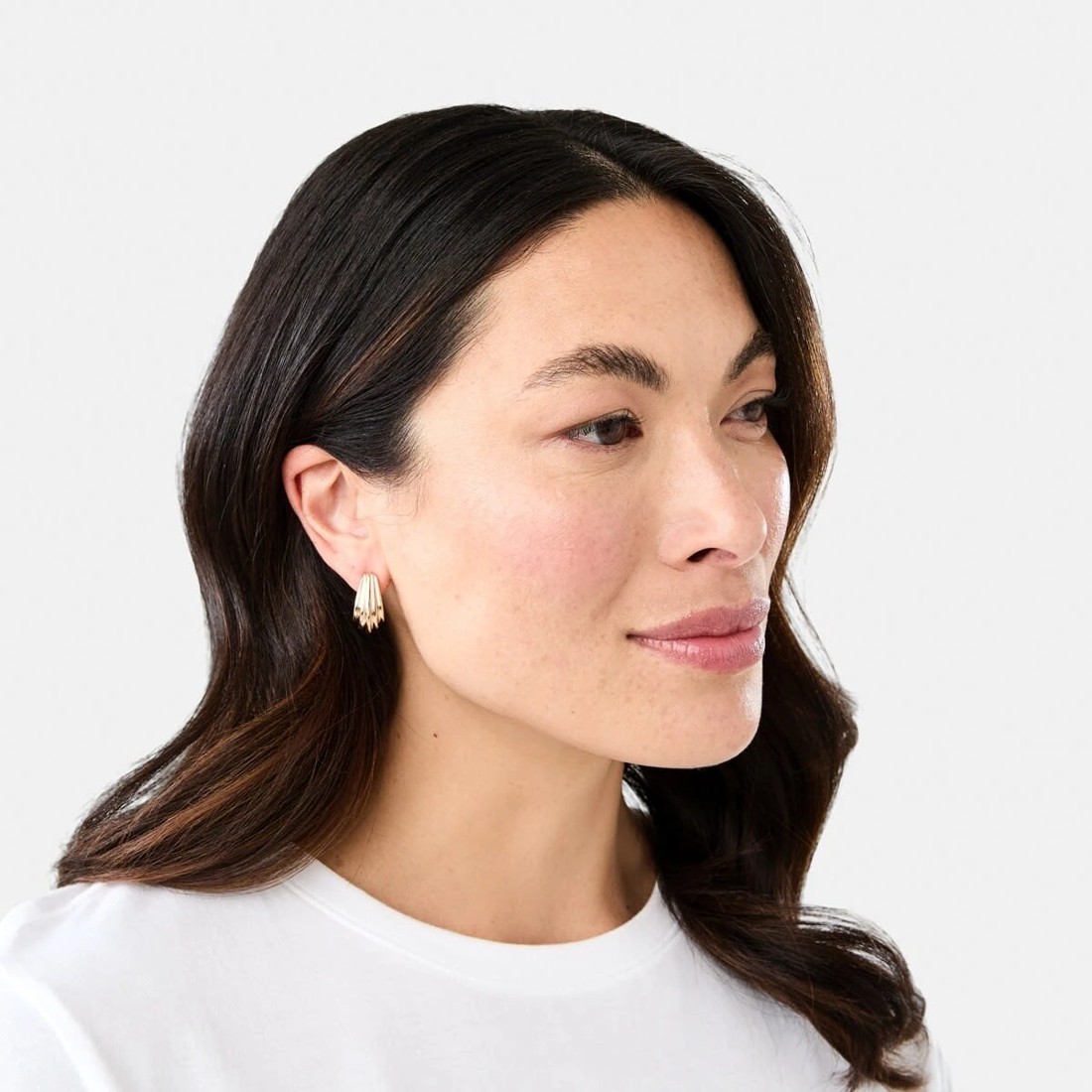 4 3 Pack Mix Hoop Earrings - Gold Tone, 4 of 5