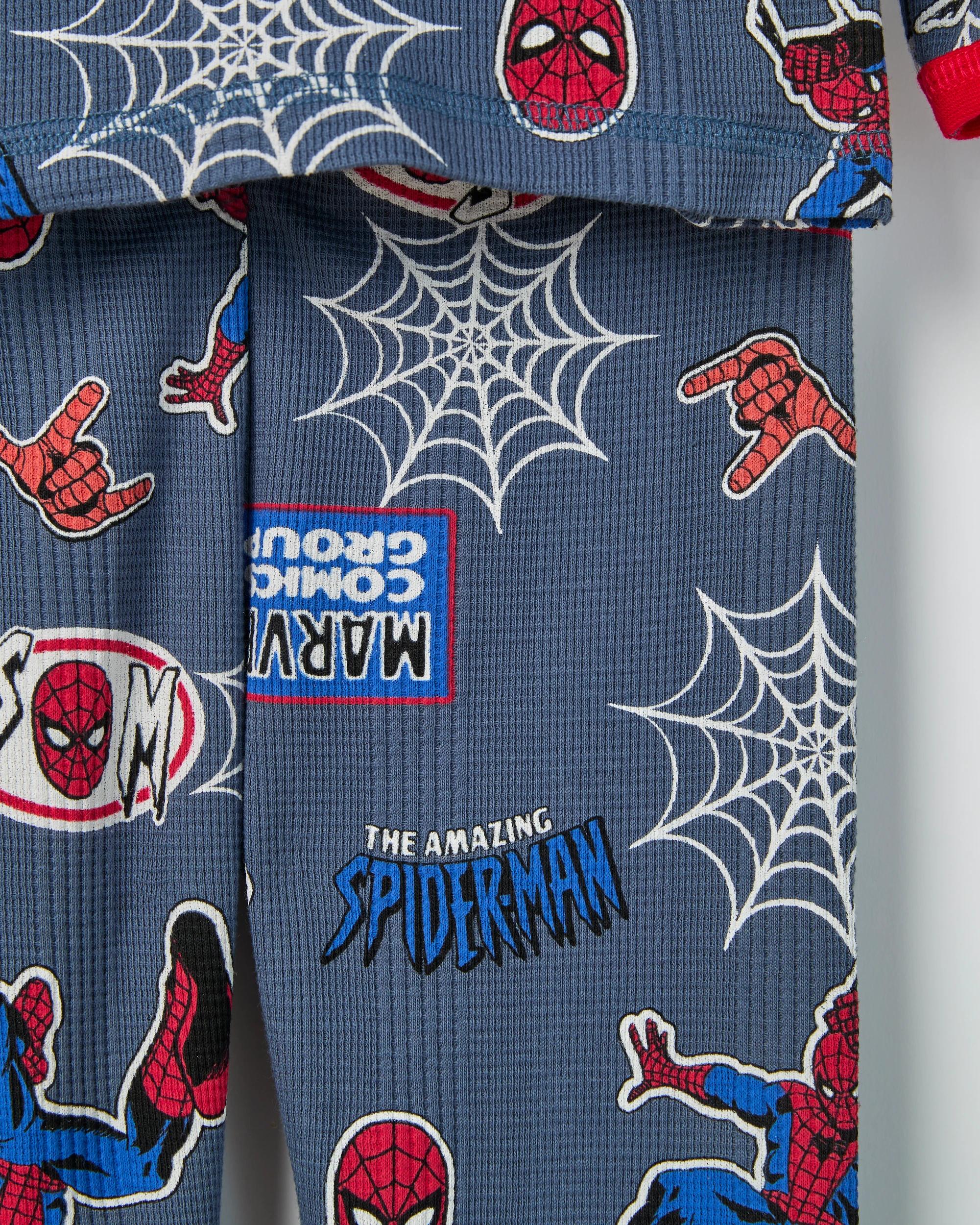 2 Marvel Spider-Man Australian Cotton Younger Boys Knit Pyjama Set SPIDER-MAN, 2 of 3