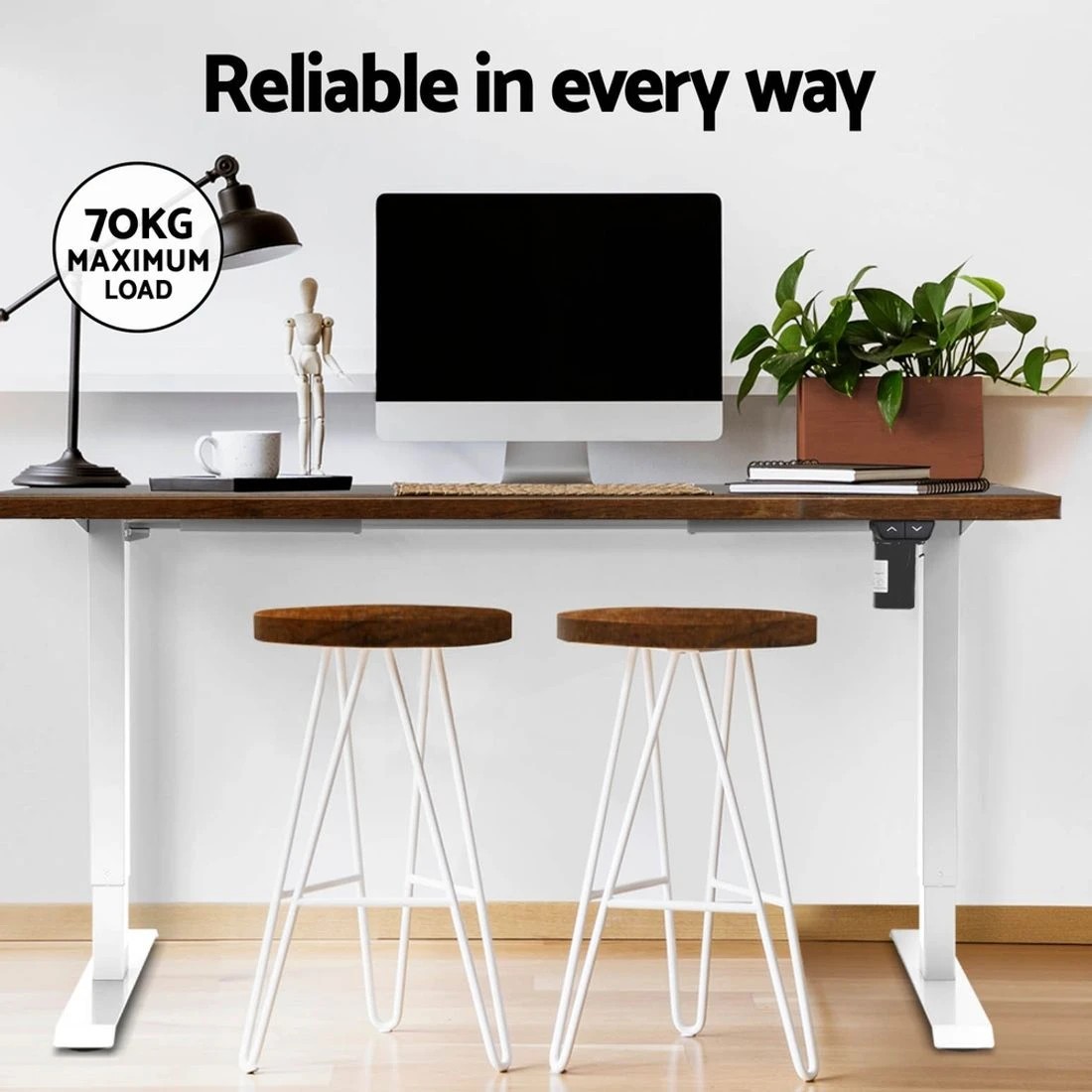 7 Artiss Standing Desk Motorised Sit Stand Desks Rustic  140CM - Brown, 7 of 7