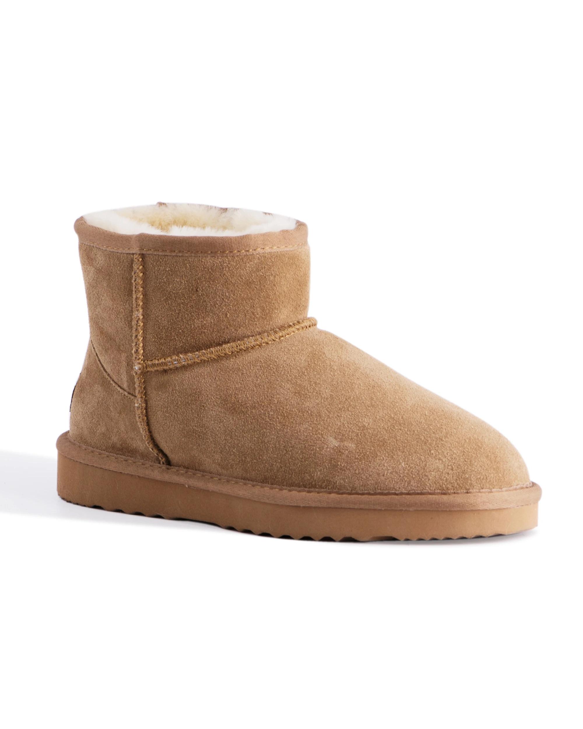1 AUS WOOLI UGG Short Sheepskin Ankle Boots TAN, 1 of 7