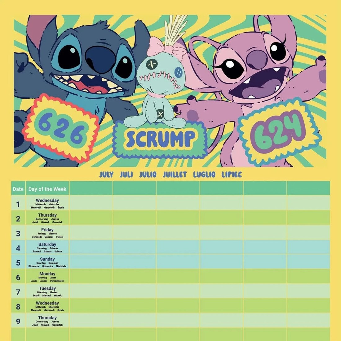4 Disney Lilo & Stitch 2026 Family Planner, 4 of 4