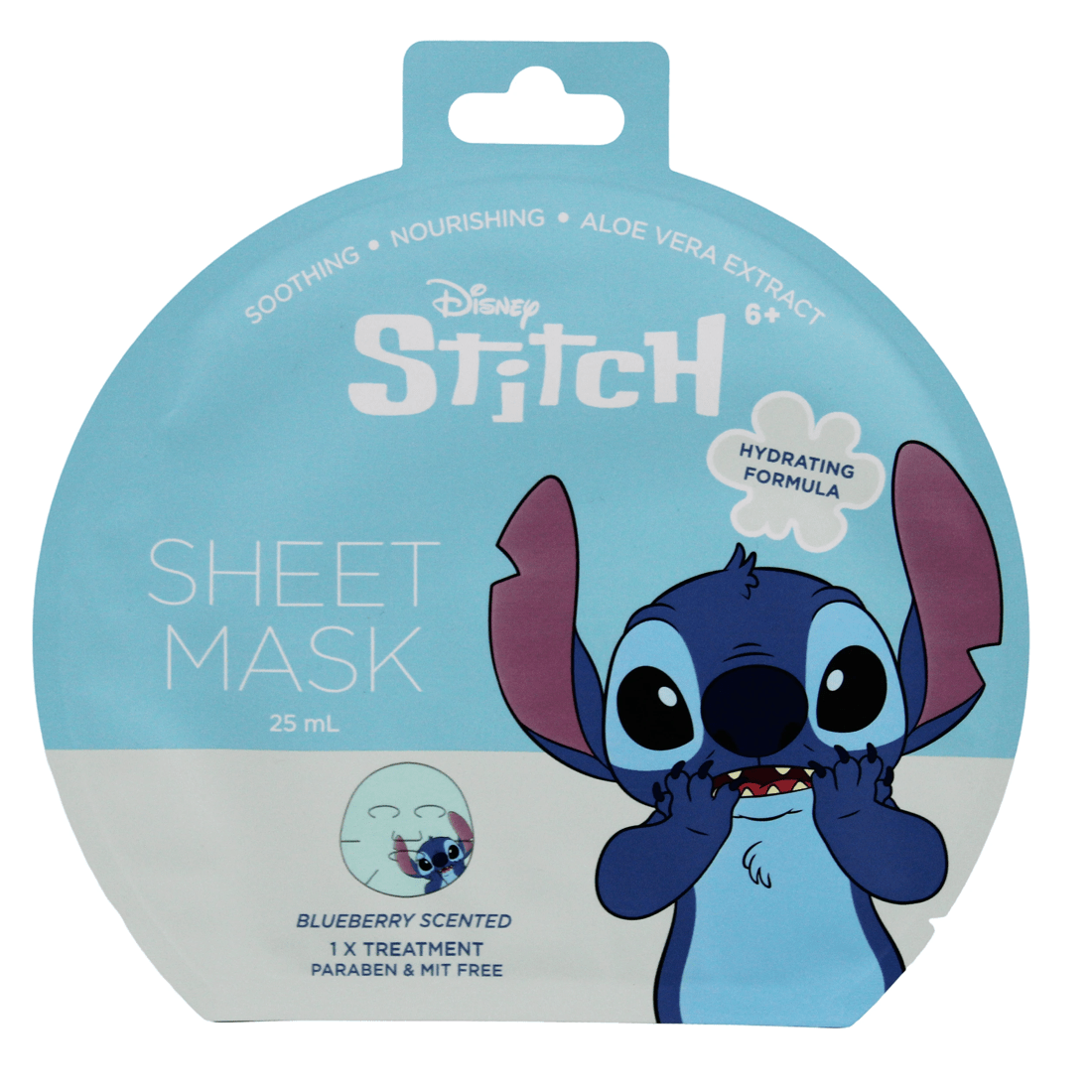 1 Disney Stitch Sheet Mask 25ml - Blueberry Scented, 1 of 2