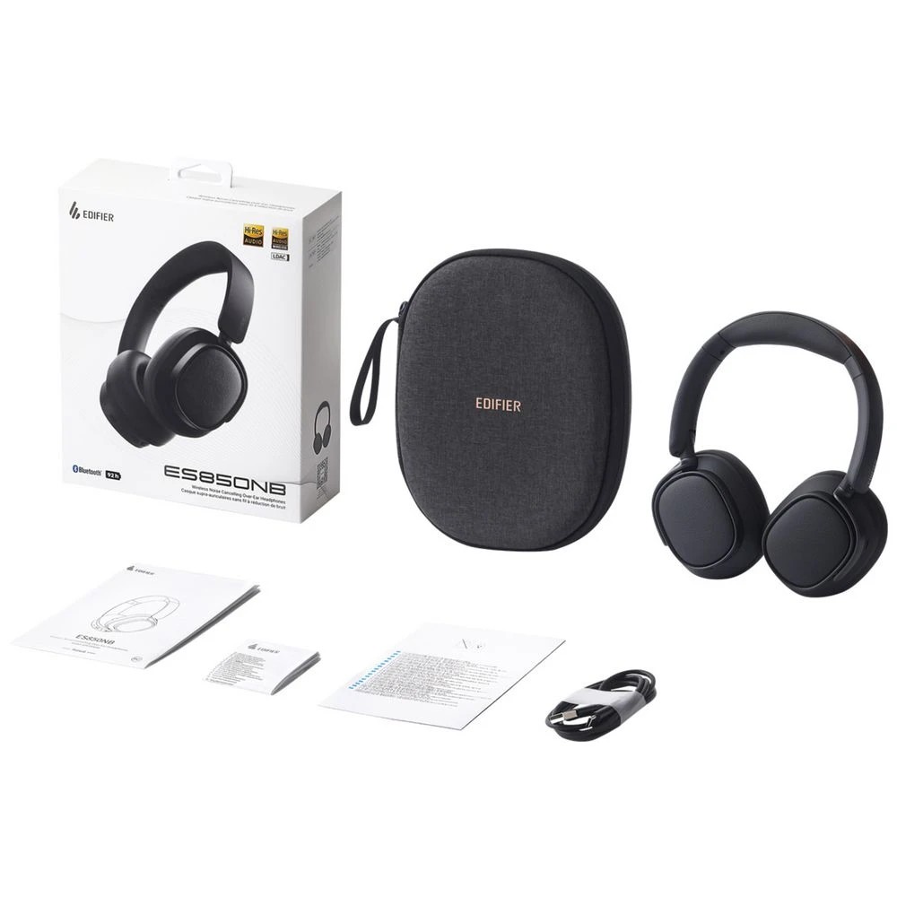 9 EDIFIER ES850NB Wireless ANC Over-Ear Headphones Black, 9 of 10