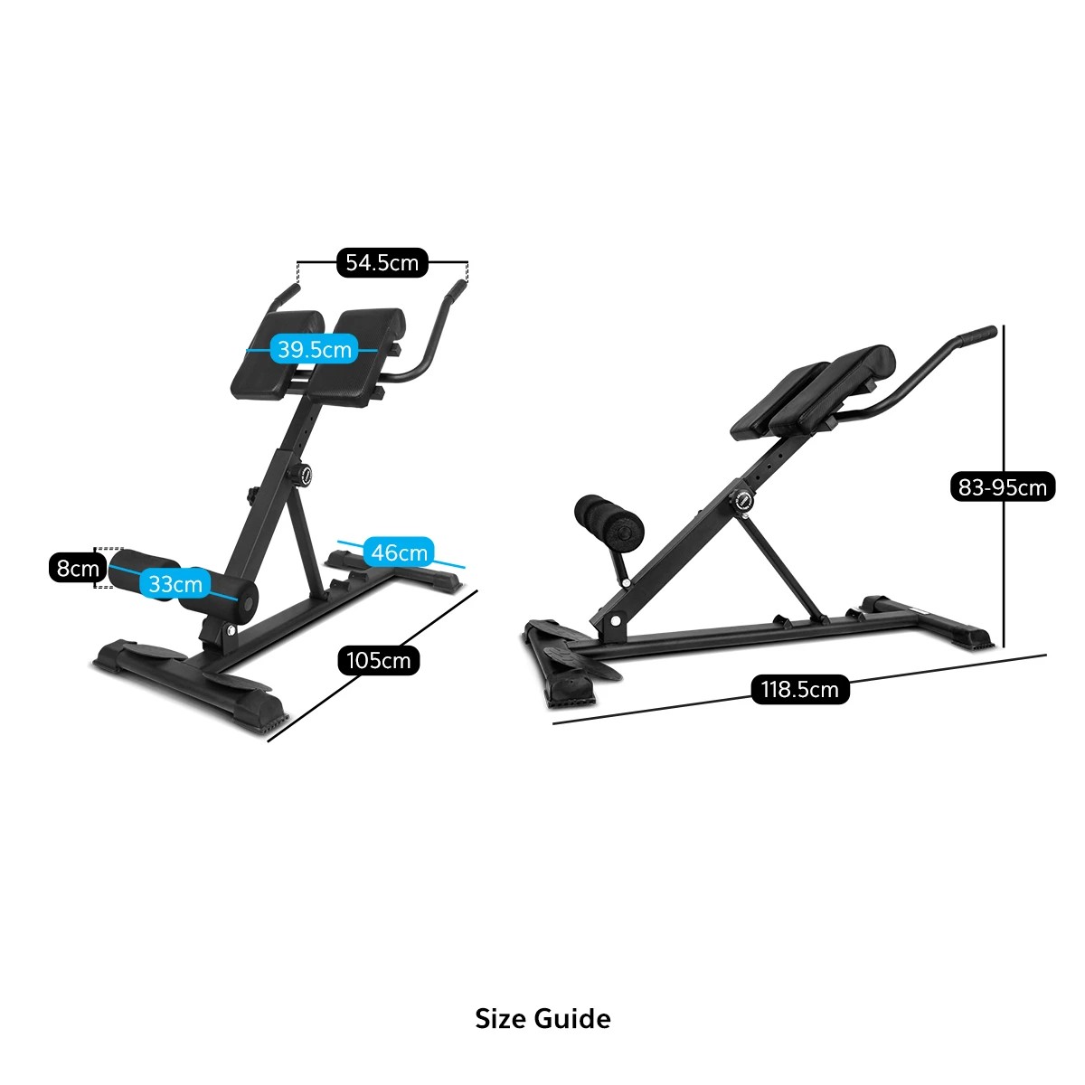 6 LSG GRC-09 Adjustable Roman Chair - Black, 6 of 7