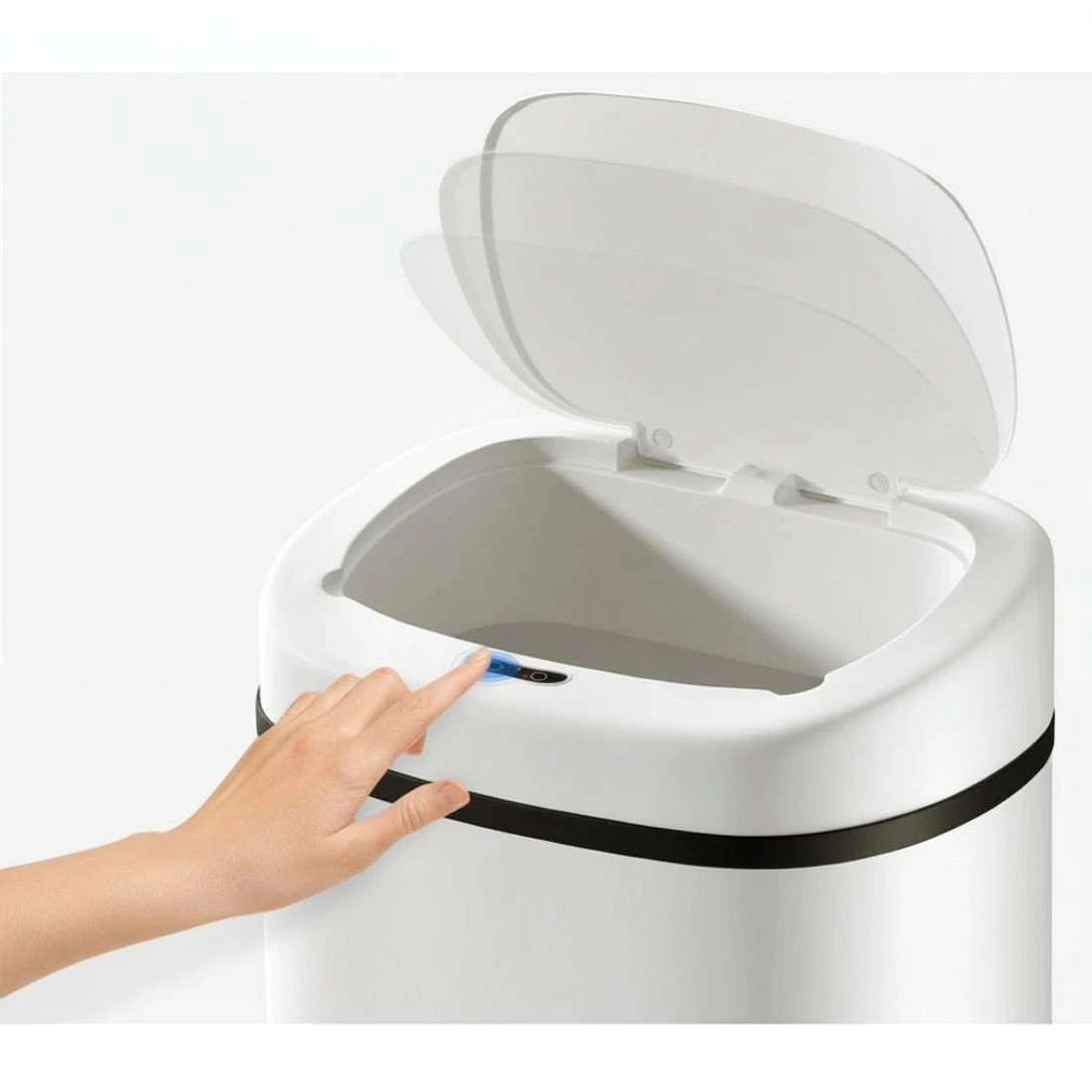 4 Devanti 82L Motion Sensor Bin Rubbish Automatic - White, 4 of 4