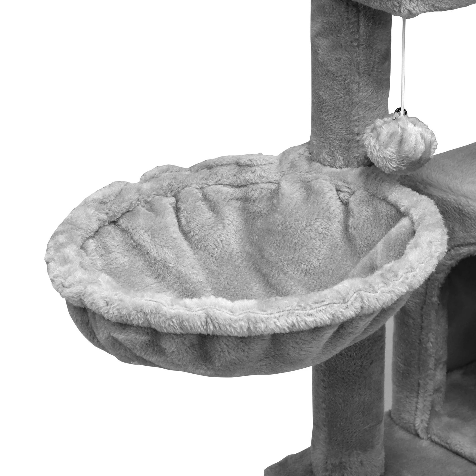 7 Beastie Cat Tree Scratching Post Scratcher Tower Condo House Furniture Wood 100cm - Grey, 7 of 7