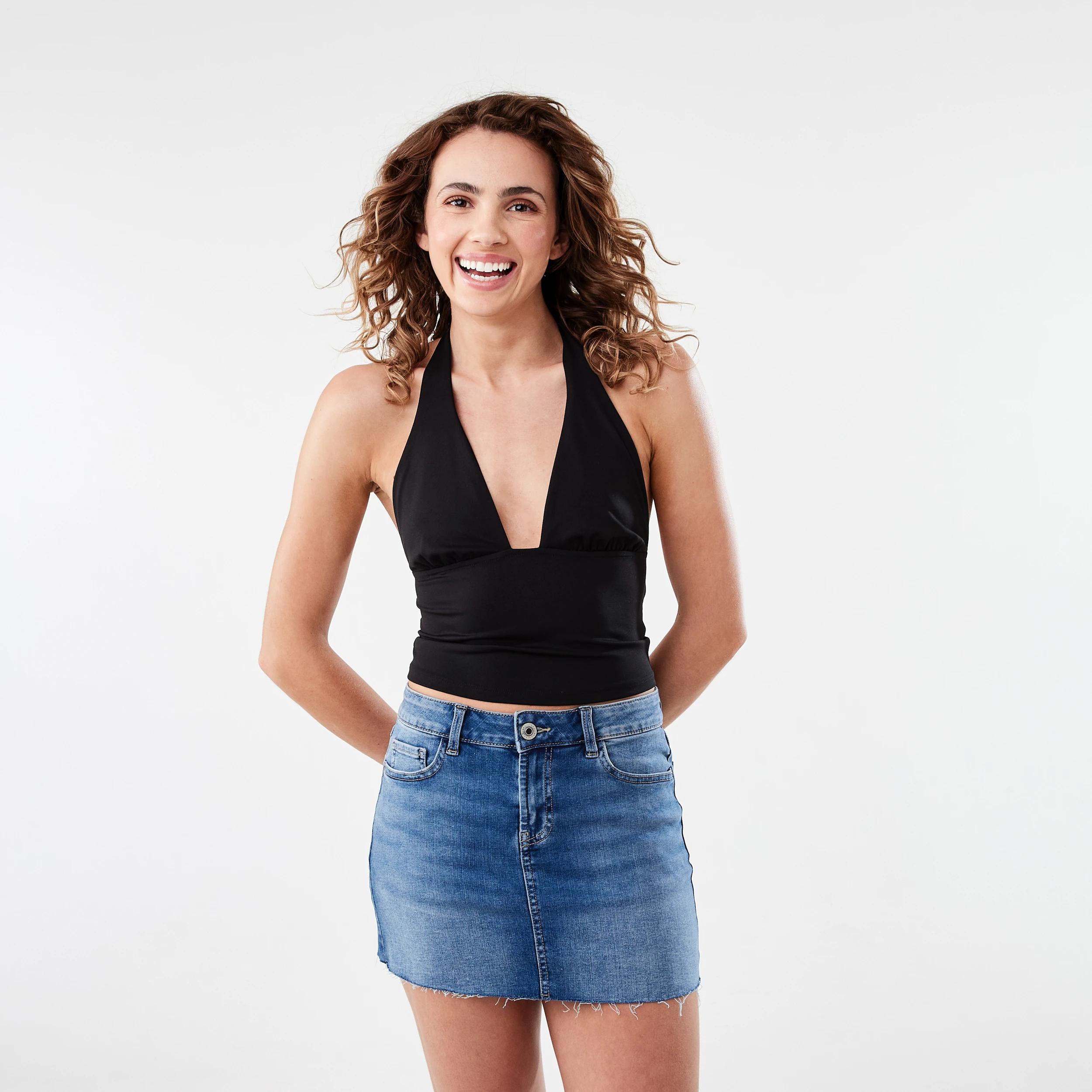 8 Halter Neck Jersey Top Black, 8 of 8