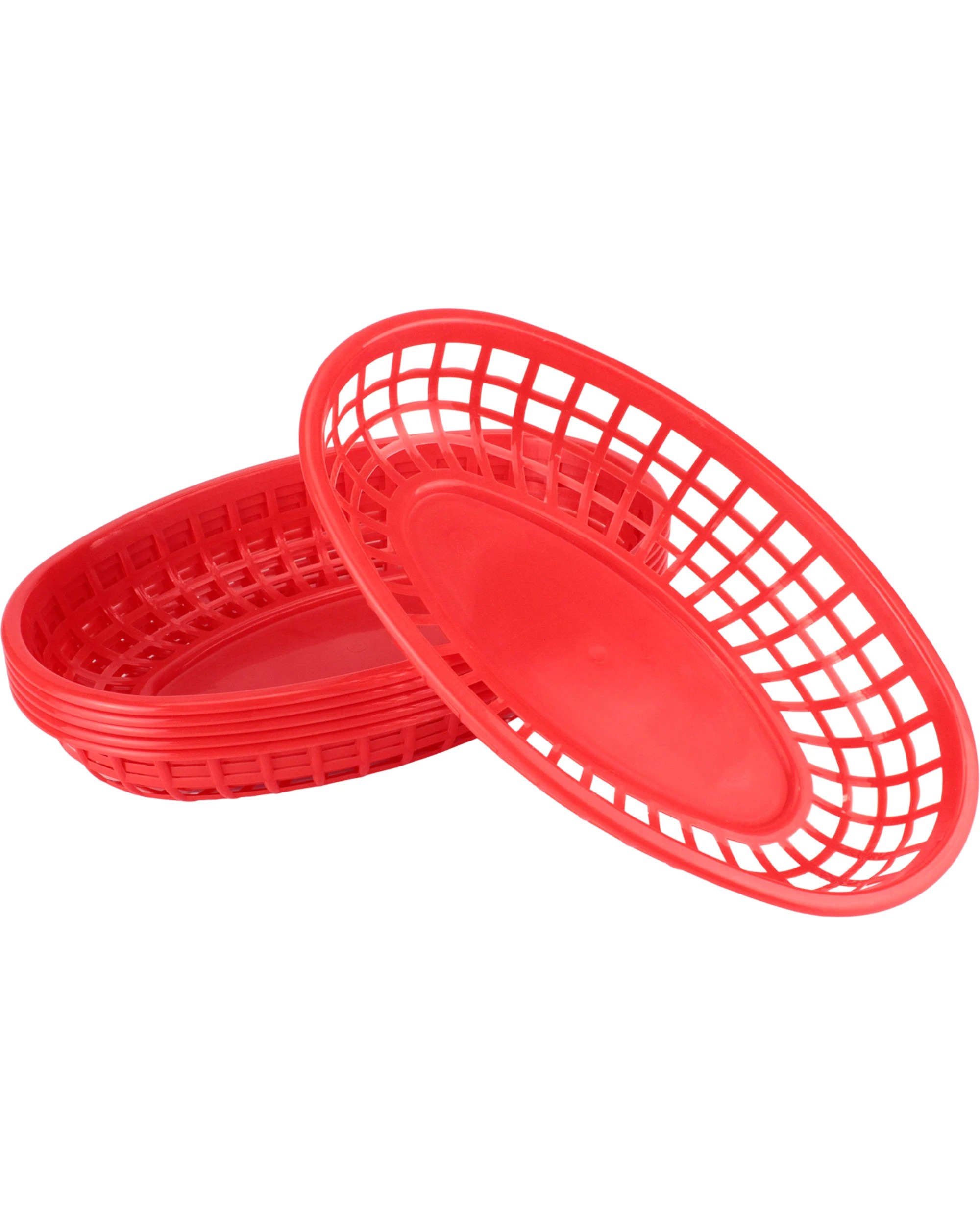 1 Artwrap Oval Serving Baskets Pack of 6 - Red, 1 of 4