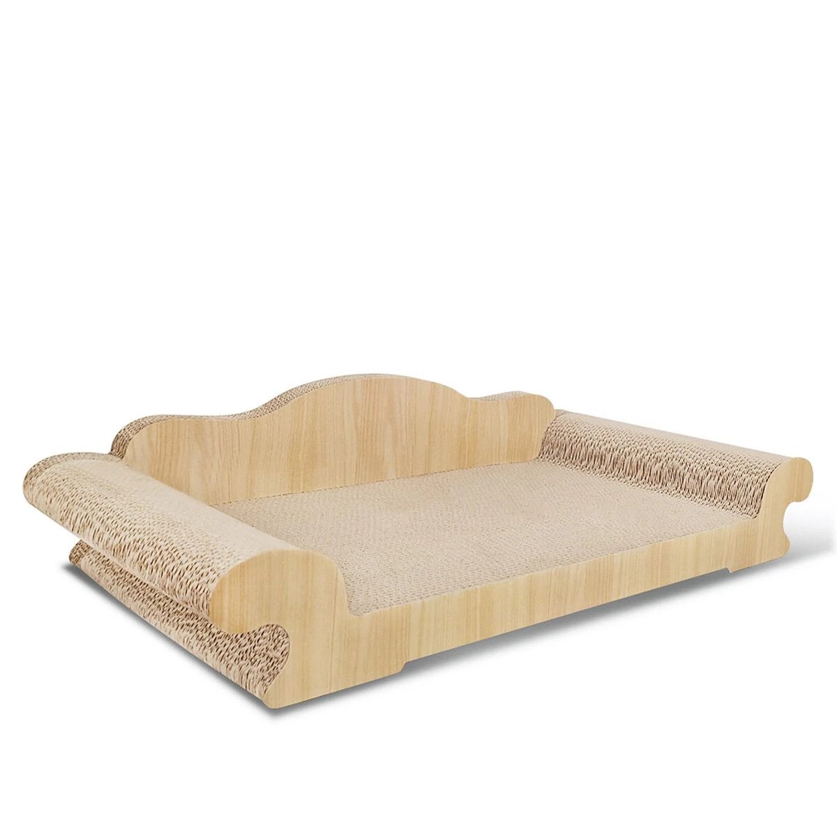 1 Pet Scene Cat Scratching Post Toy Bed Scratcher Corrugated Cardboard - Natural, 1 of 5