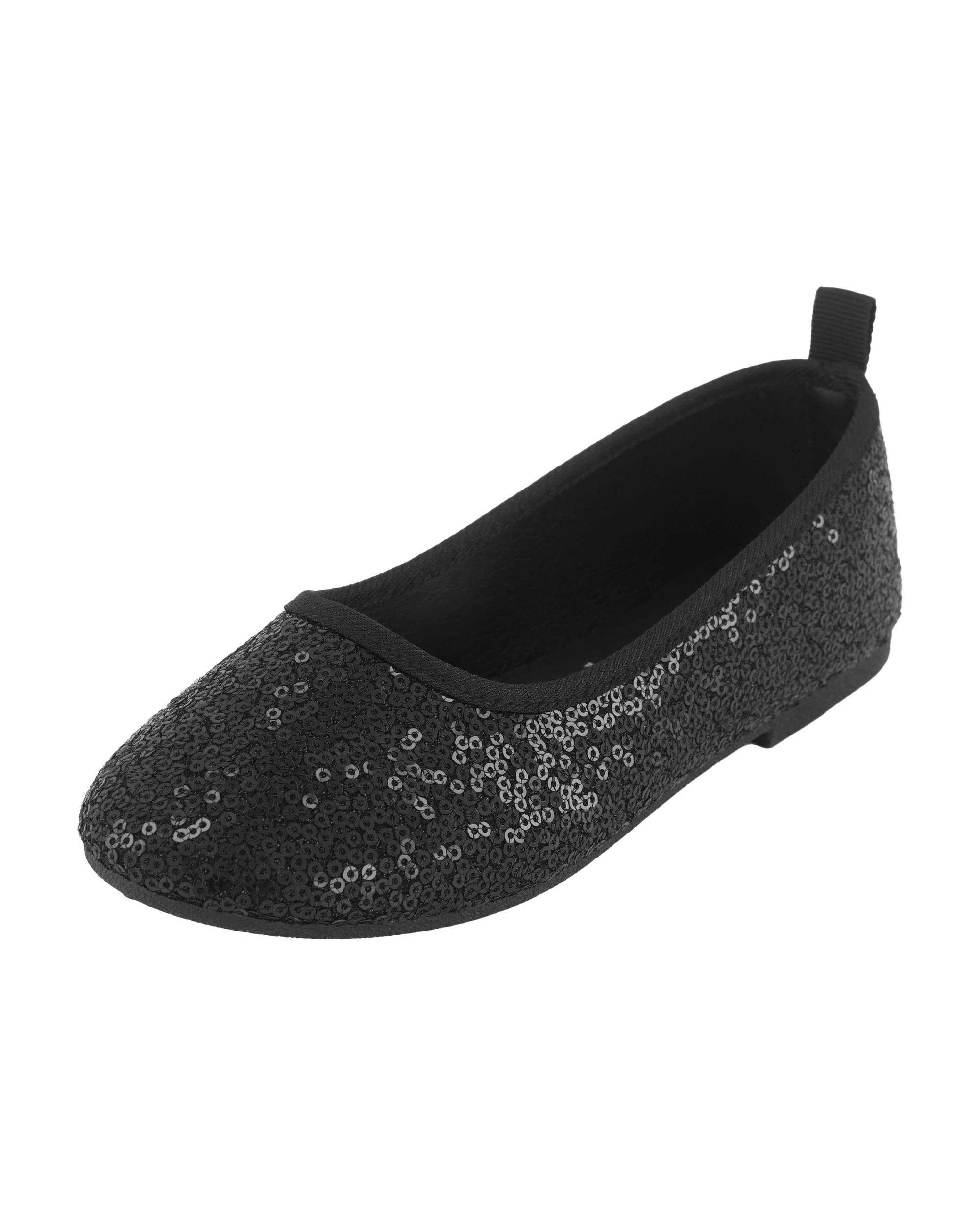 3 Senior Sequin Flats Black Sqn, 3 of 5