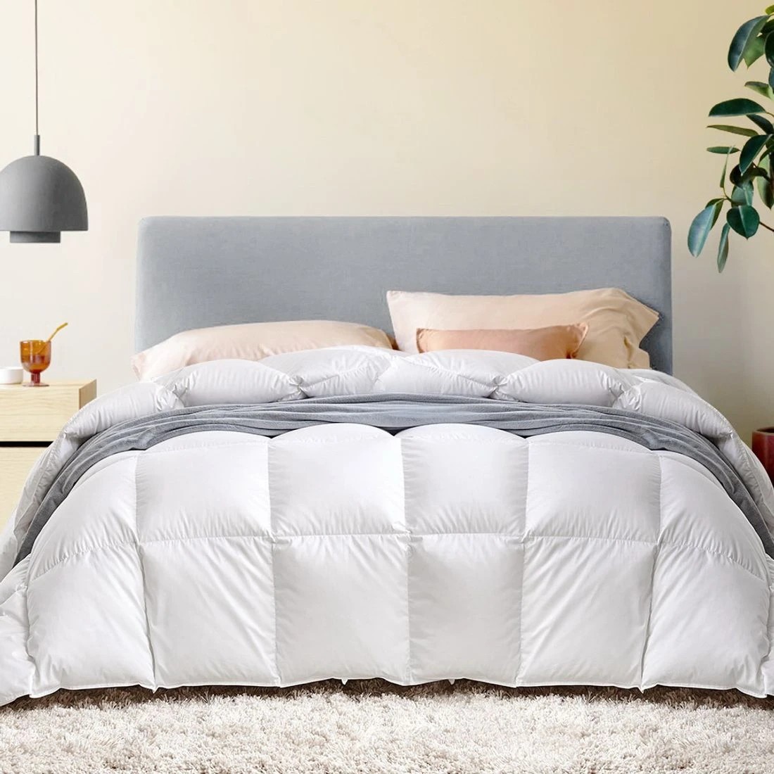 8 Giselle Bedding 500GSM Goose Down Feather Quilt Super King - Super King Bed - White, 8 of 8