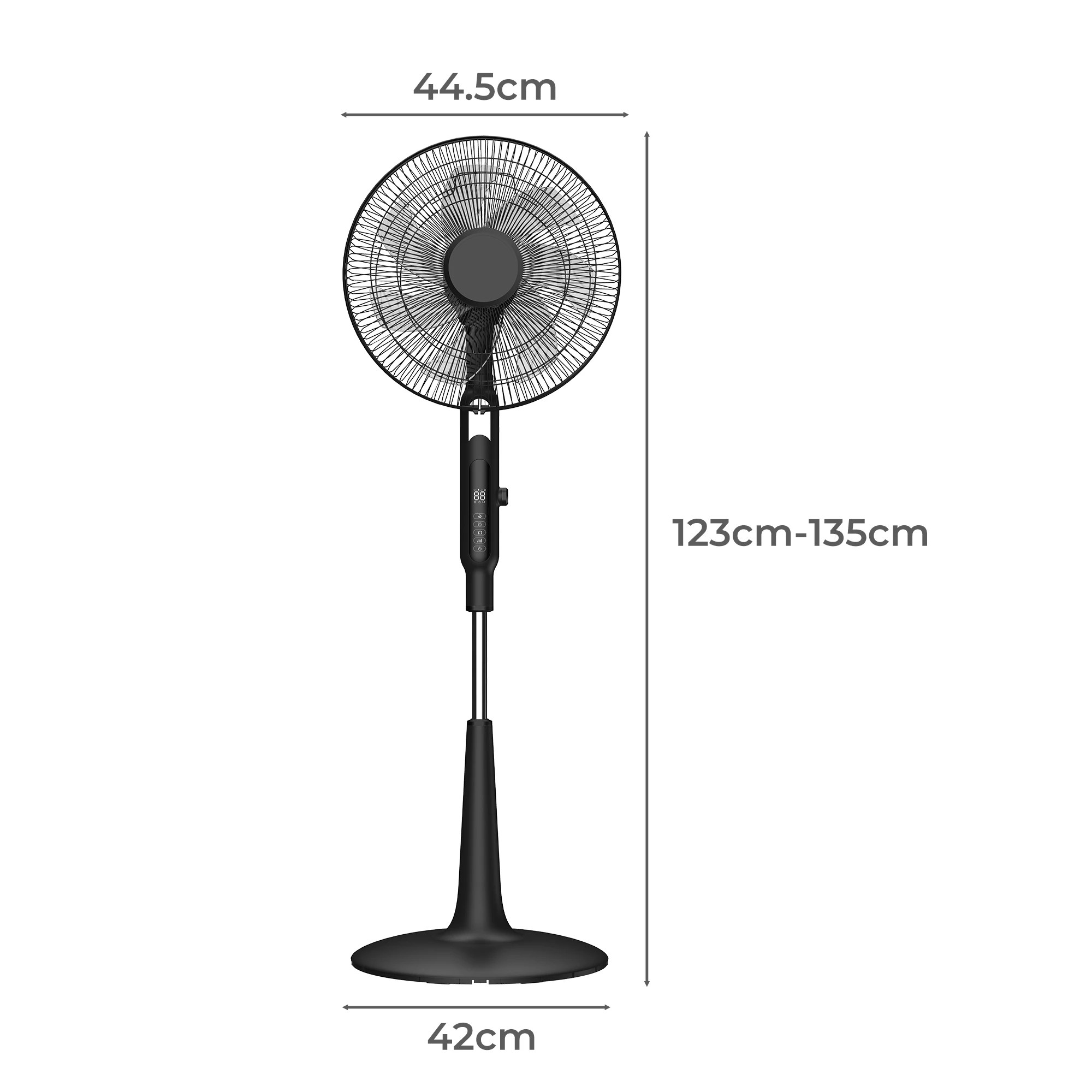 3 Spector Pedestal Fan Oscillating 28 Speeds Standing Cooler with Remote Control, 3 of 9