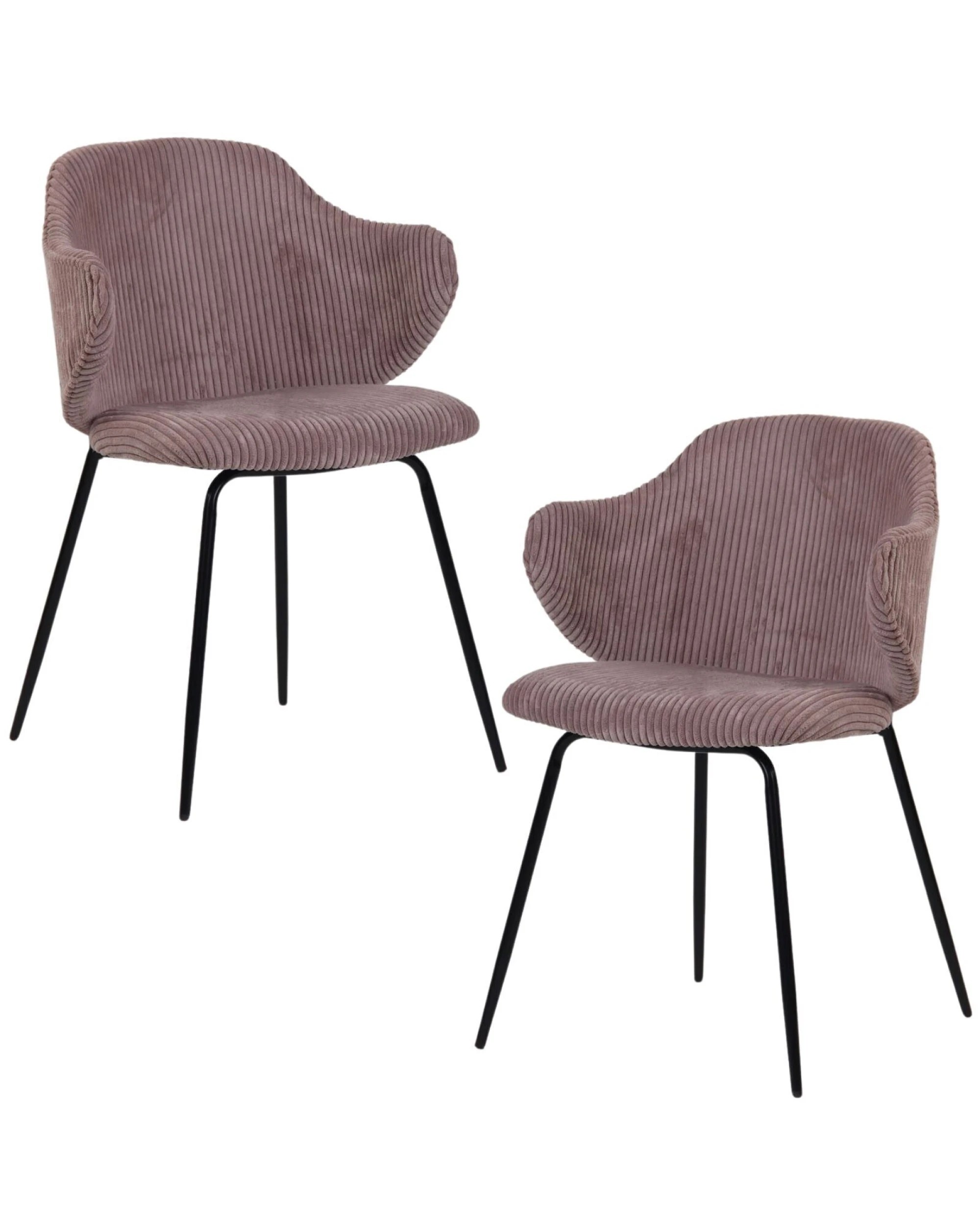 1 BR Home Set of 2 Dining Chairs with Corduroy Fabric, 1 of 7