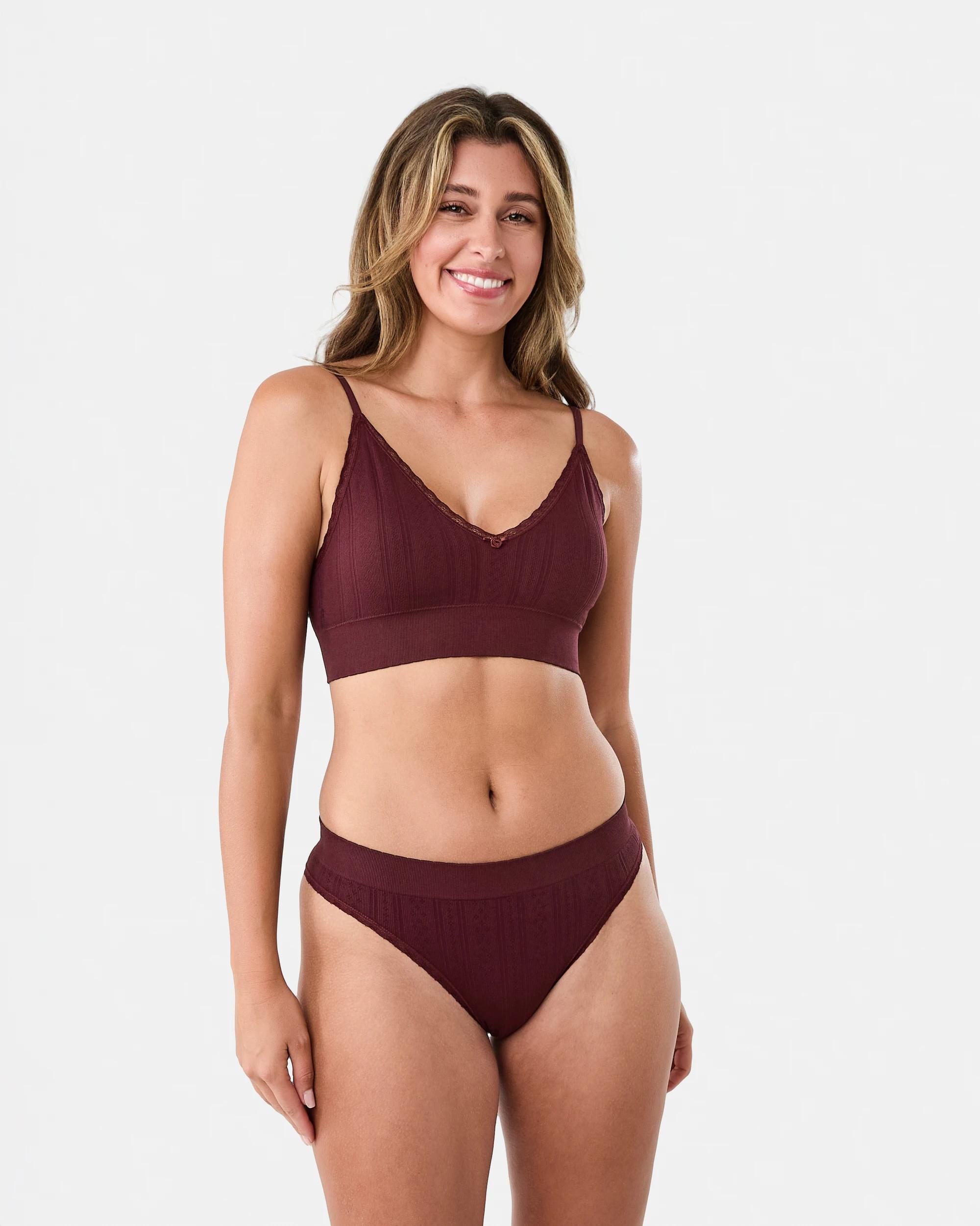 9 2 Pack Seamfree Rib Bralette Wntr Rose, 9 of 9