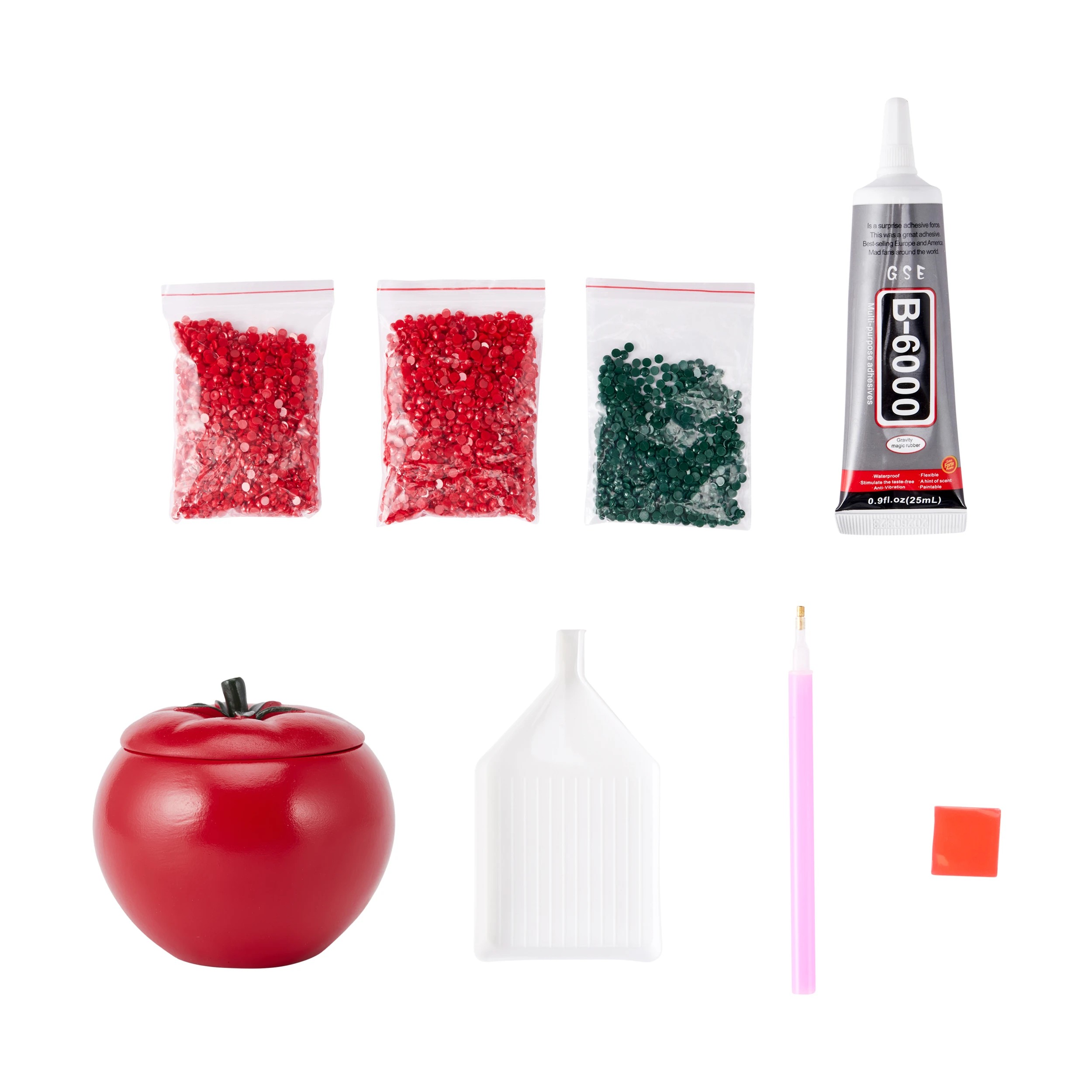 3 DIY Sparkle Gem Art Trinket Box - Tomato, 3 of 5