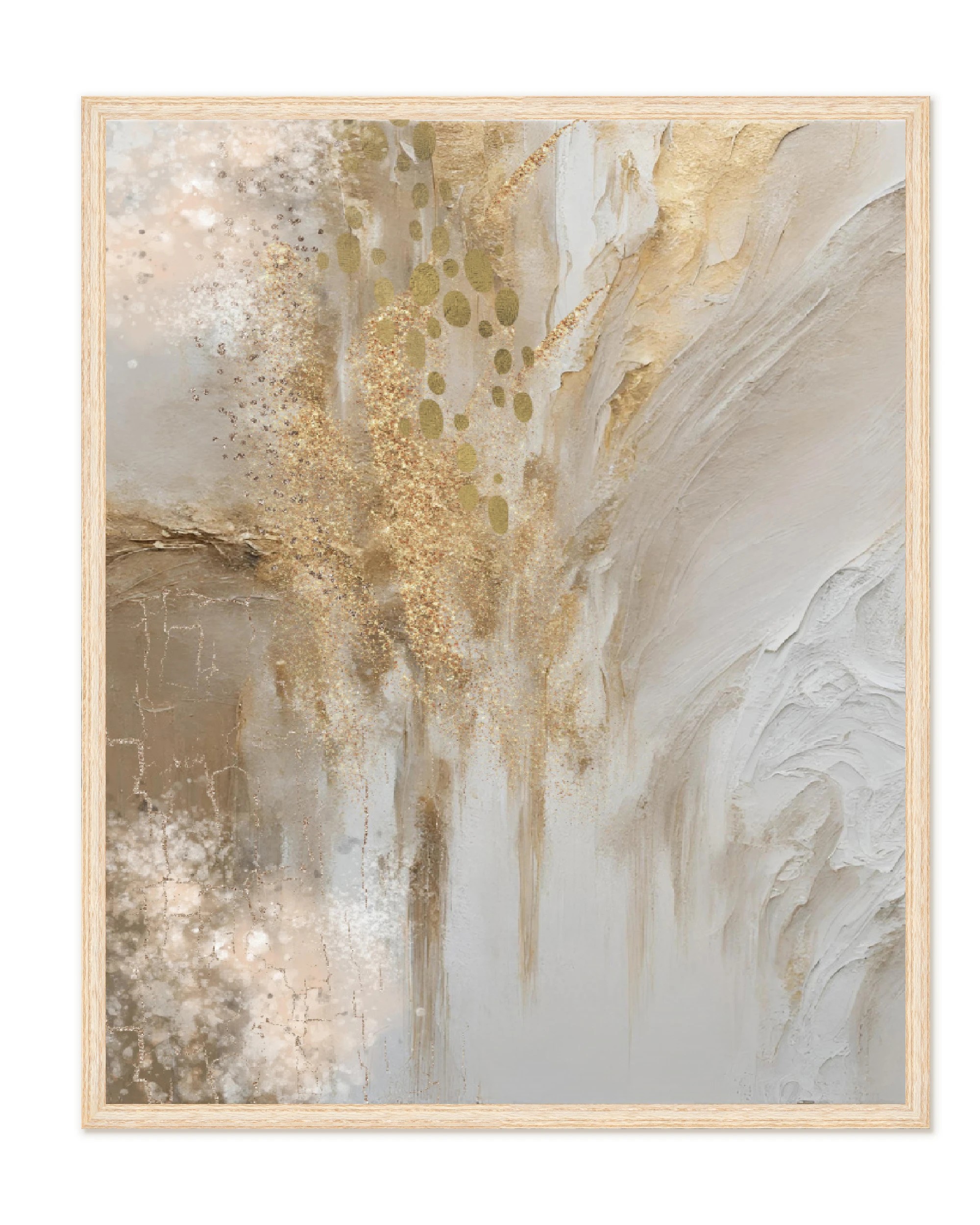 The Wall Art Warehouse - Sparkling Gold Abstract - Framed Canvas ...
