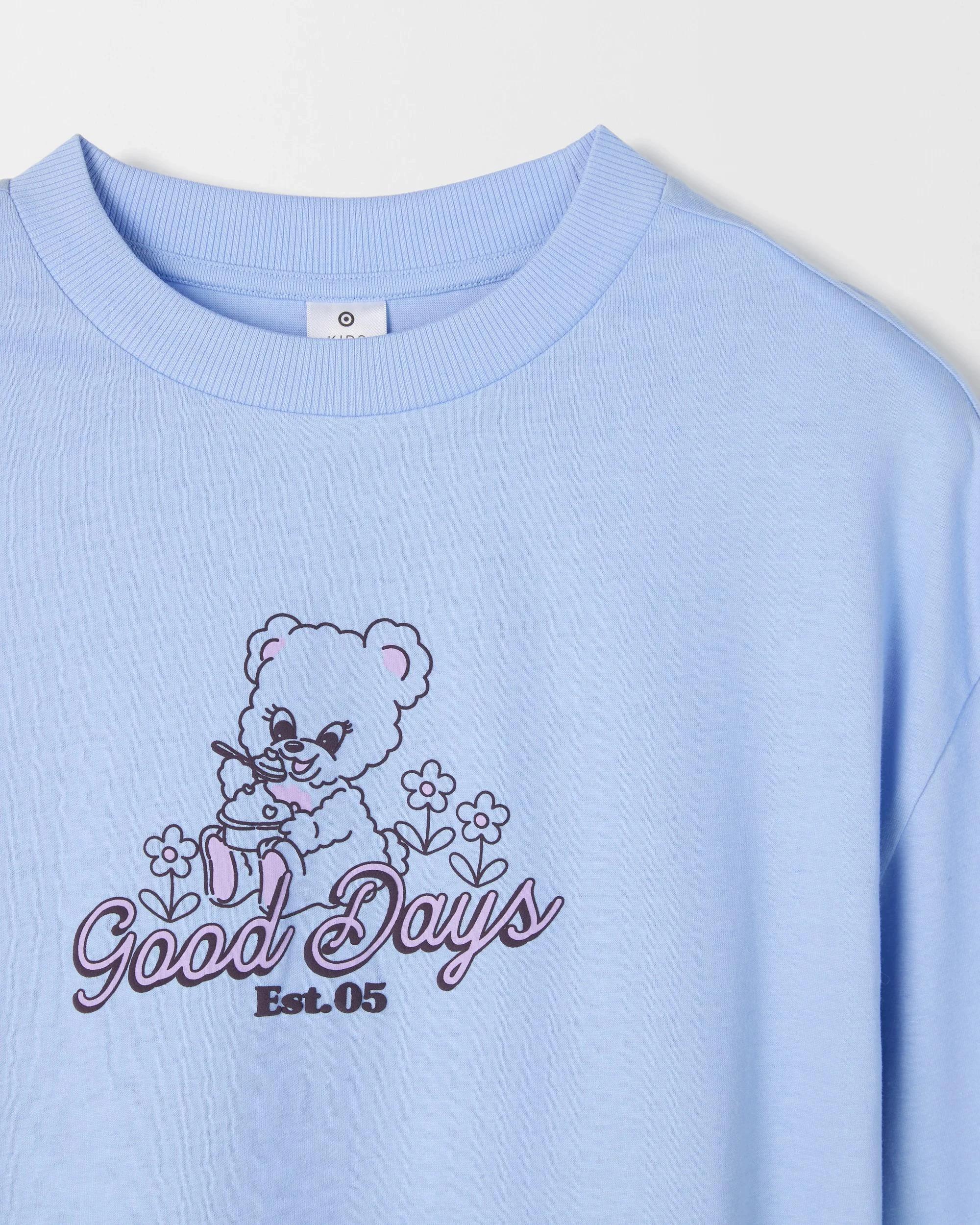 6 Target Kids Australian Cotton Long Sleeve T-Shirt TEDDIES BLUE, 6 of 7