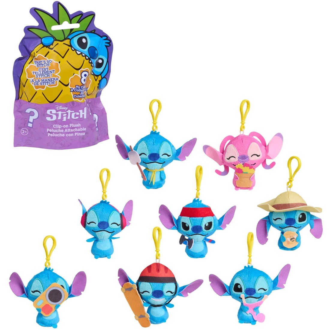 1 Disney Stitch Clip-On Blind Bag Plush – Assorted* - Blue, 1 of 7