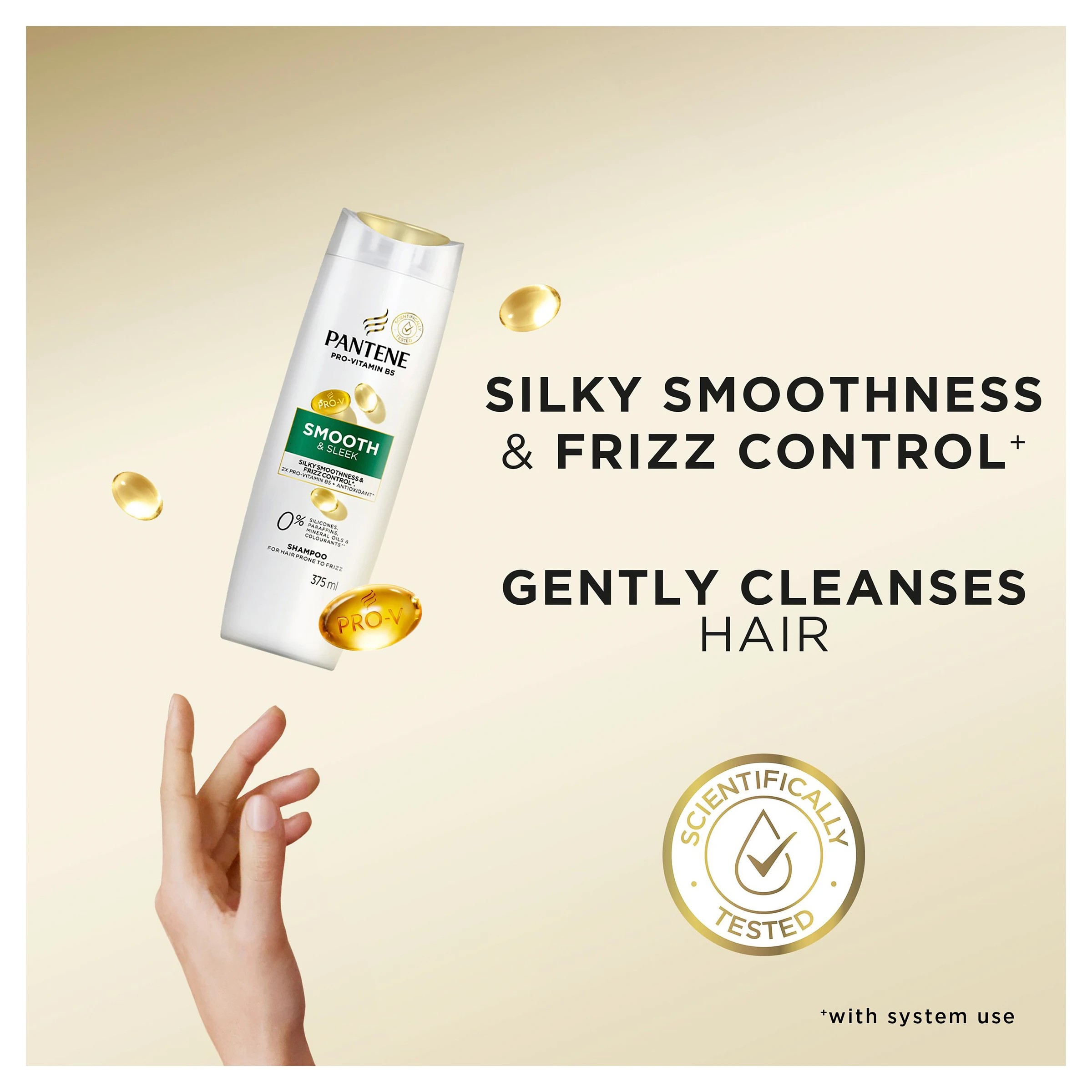 4 Pantene Pro-V Smooth and Sleek Shampoo 375ml - Provitamin B5, 4 of 10