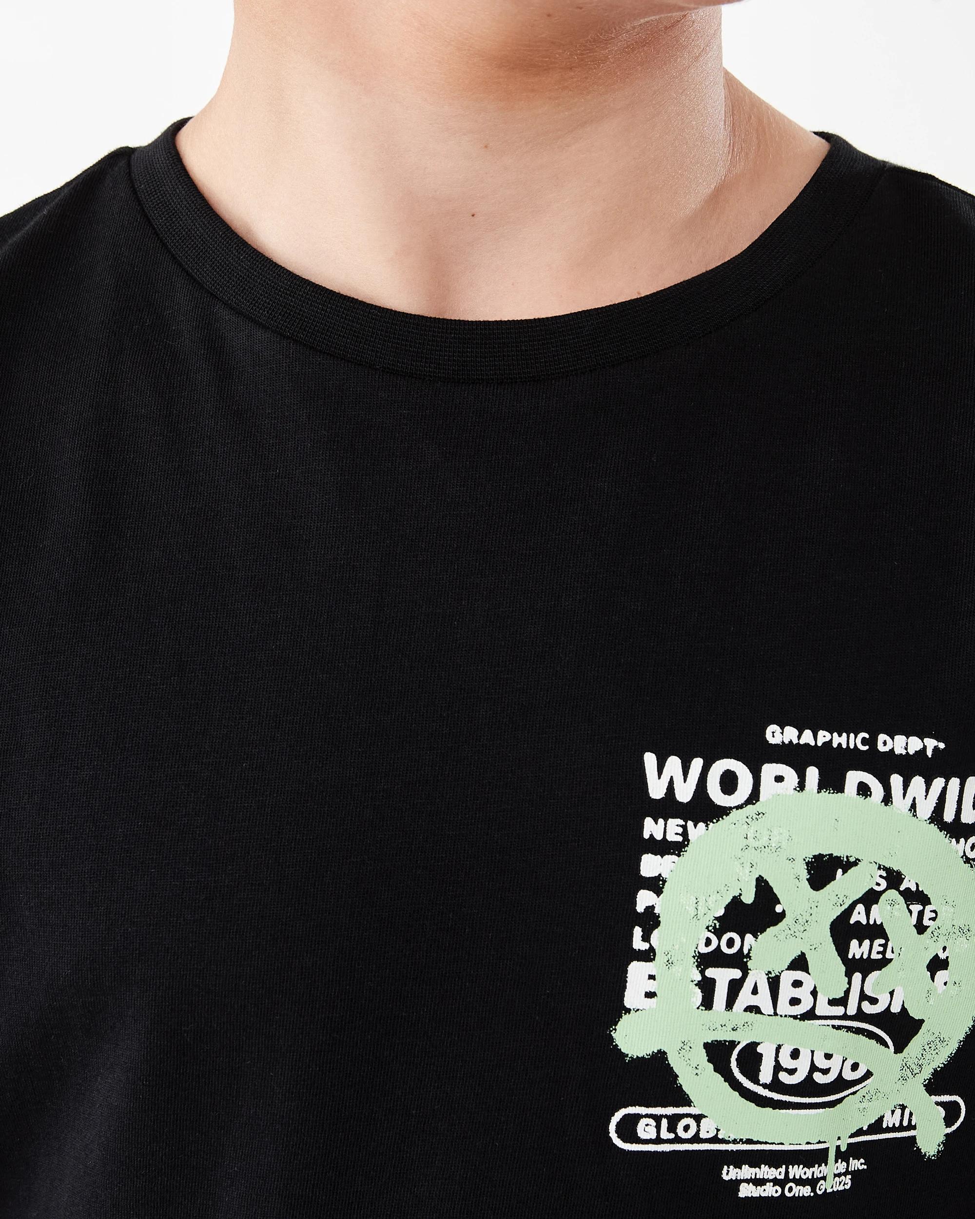 4 Short Sleeve Print T-shirt Blk Spray, 4 of 7