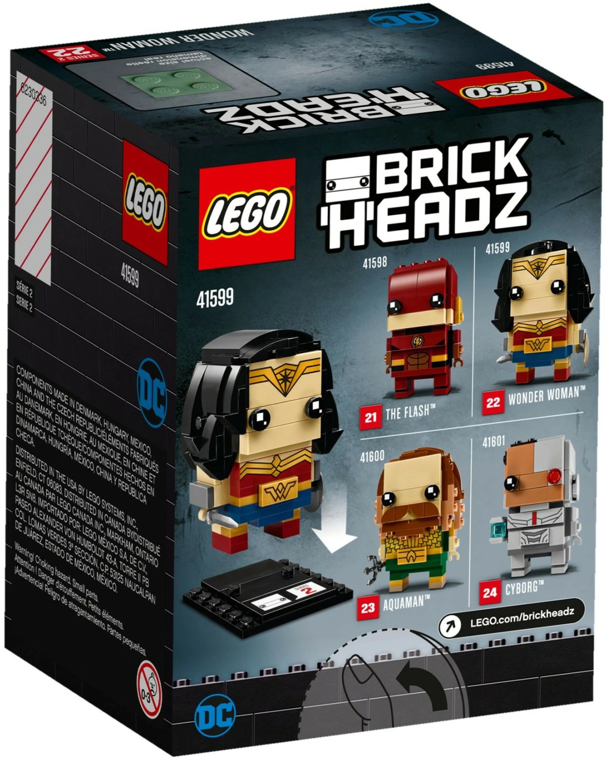 2 LEGO 41599 Wonder Woman BrickHeadz Building Kit, 2 of 3