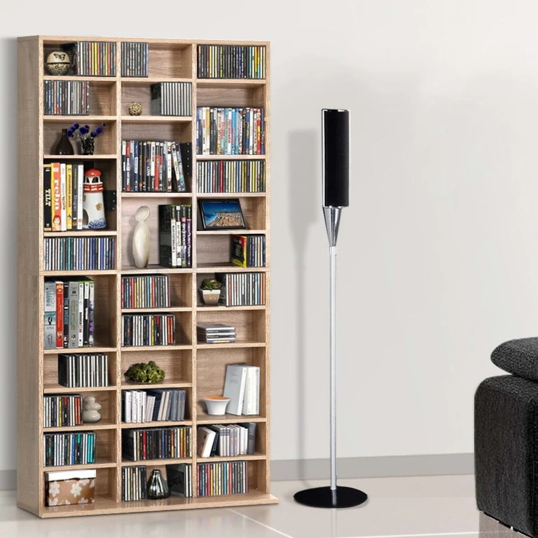 3 Artiss Bookshelf Cd Storage Rack
 - Brown, 3 of 8