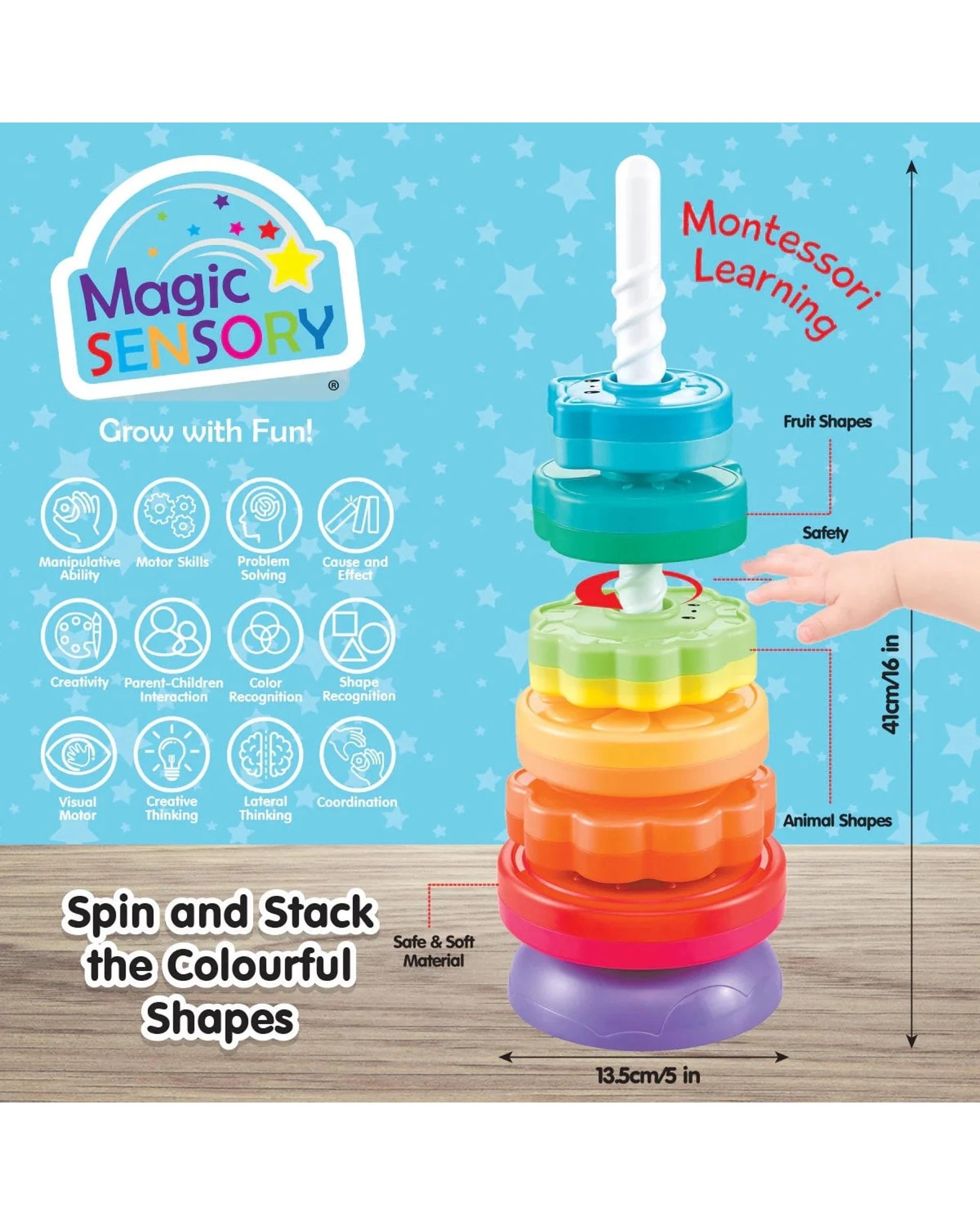 7 Magic Sensory Spinning Stacker, 7 of 7