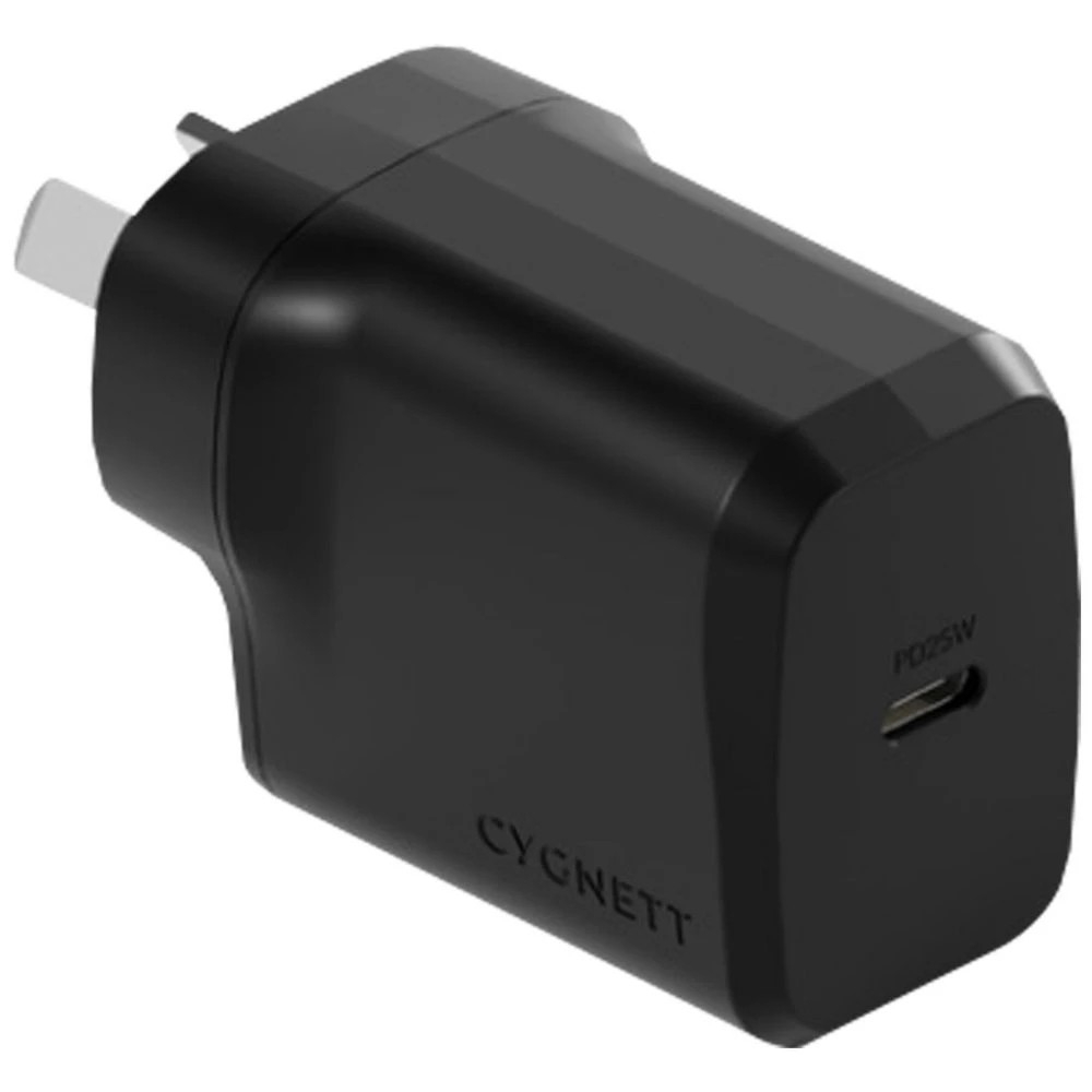 1 Cygnett PowerPlus 25W USB-C Wall Charger Black, 1 of 3