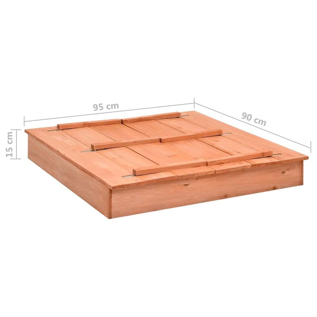 8 Vidaxl Sandbox Wooden Sandbox - Brown, 8 of 8