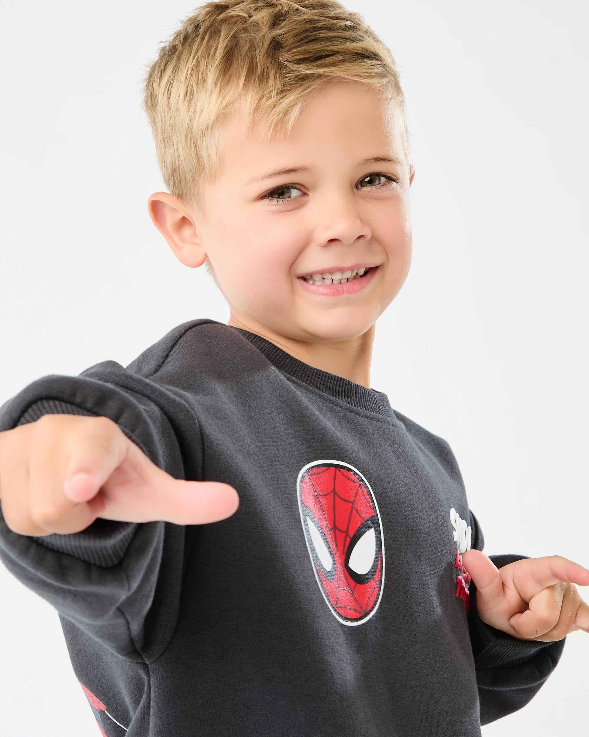 3 Spider-Man License Print Crew Neck Sweatshirt Spiderman, 3 of 8