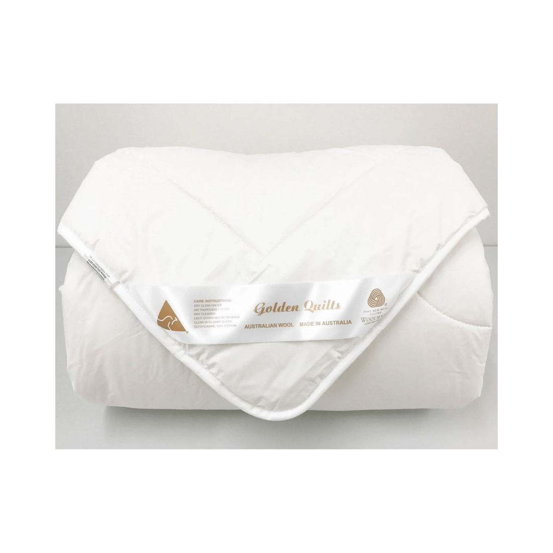 3 Golden Quilts 250GSM 100% Australian Wool Quilt — Single 140 x 210 cm, 100% Cotton Japara Cover
 - Single Bed
 - white, 3 of 5