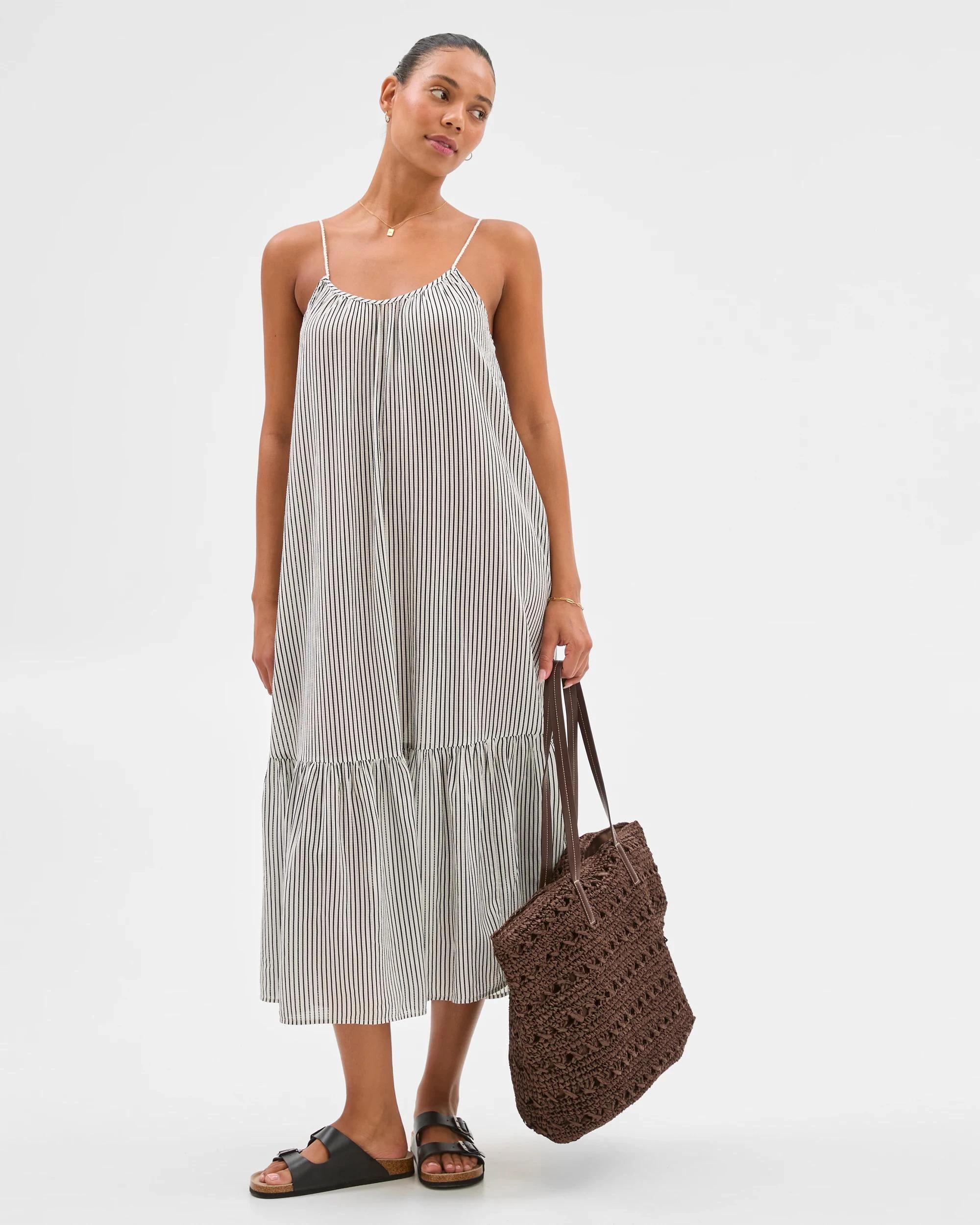 1 Target Resort Sleeveless Print Tiered Maxi Dress PRINT, 1 of 6