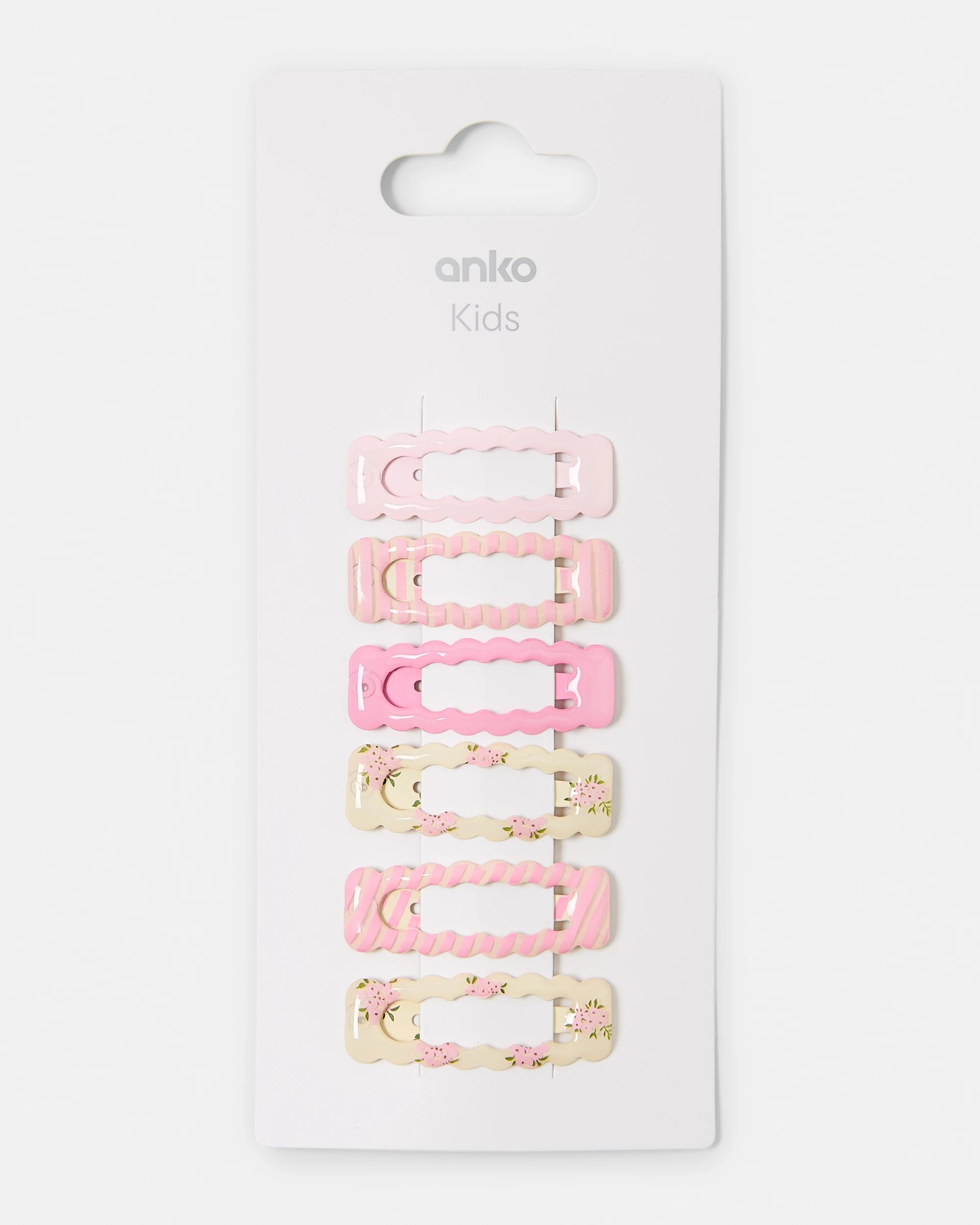 3 6 Pack Coloured Snap Hair Clips, 3 of 3