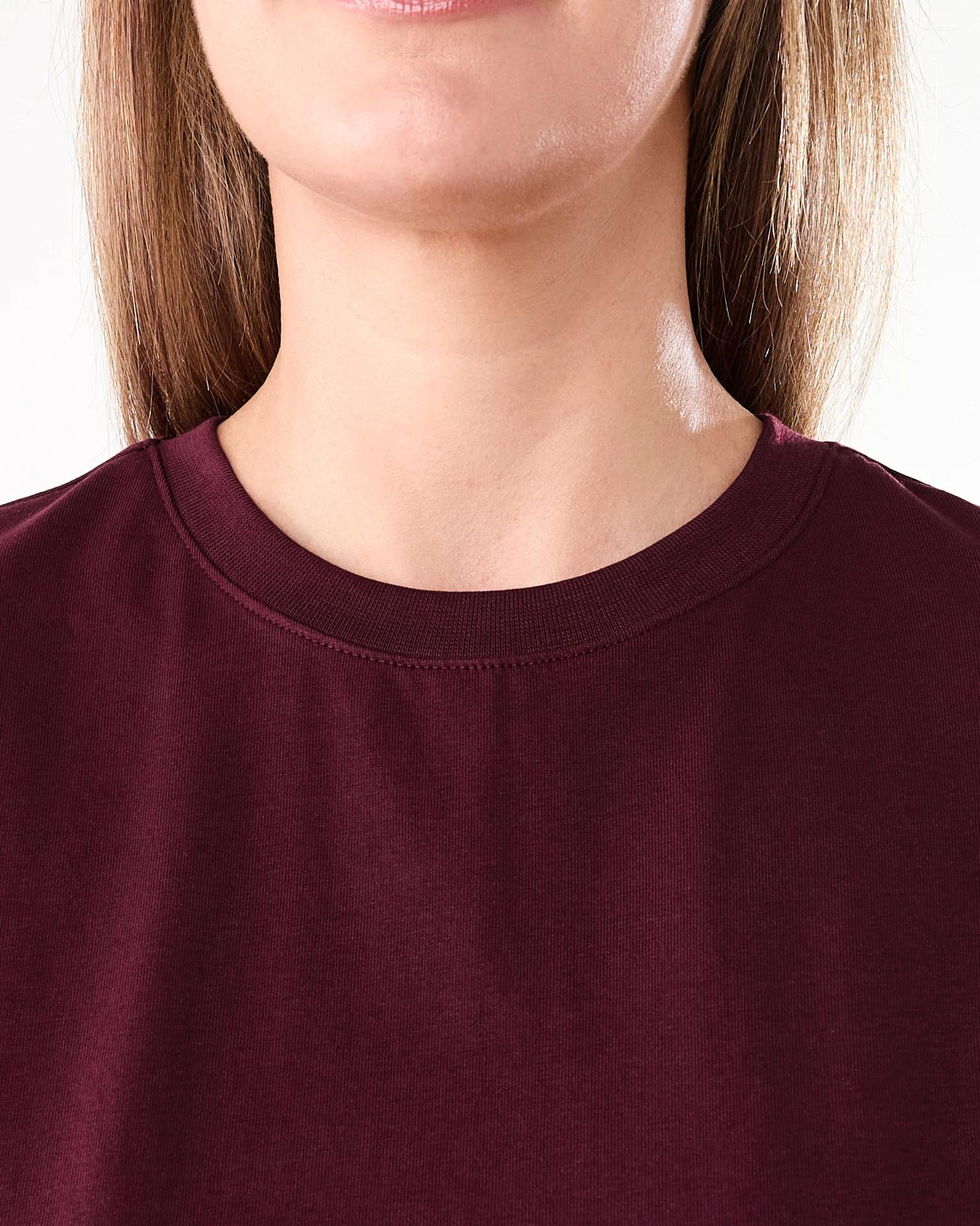 5 Short Sleeve Oversized Boyfriend T-shirt Red Royale, 5 of 6