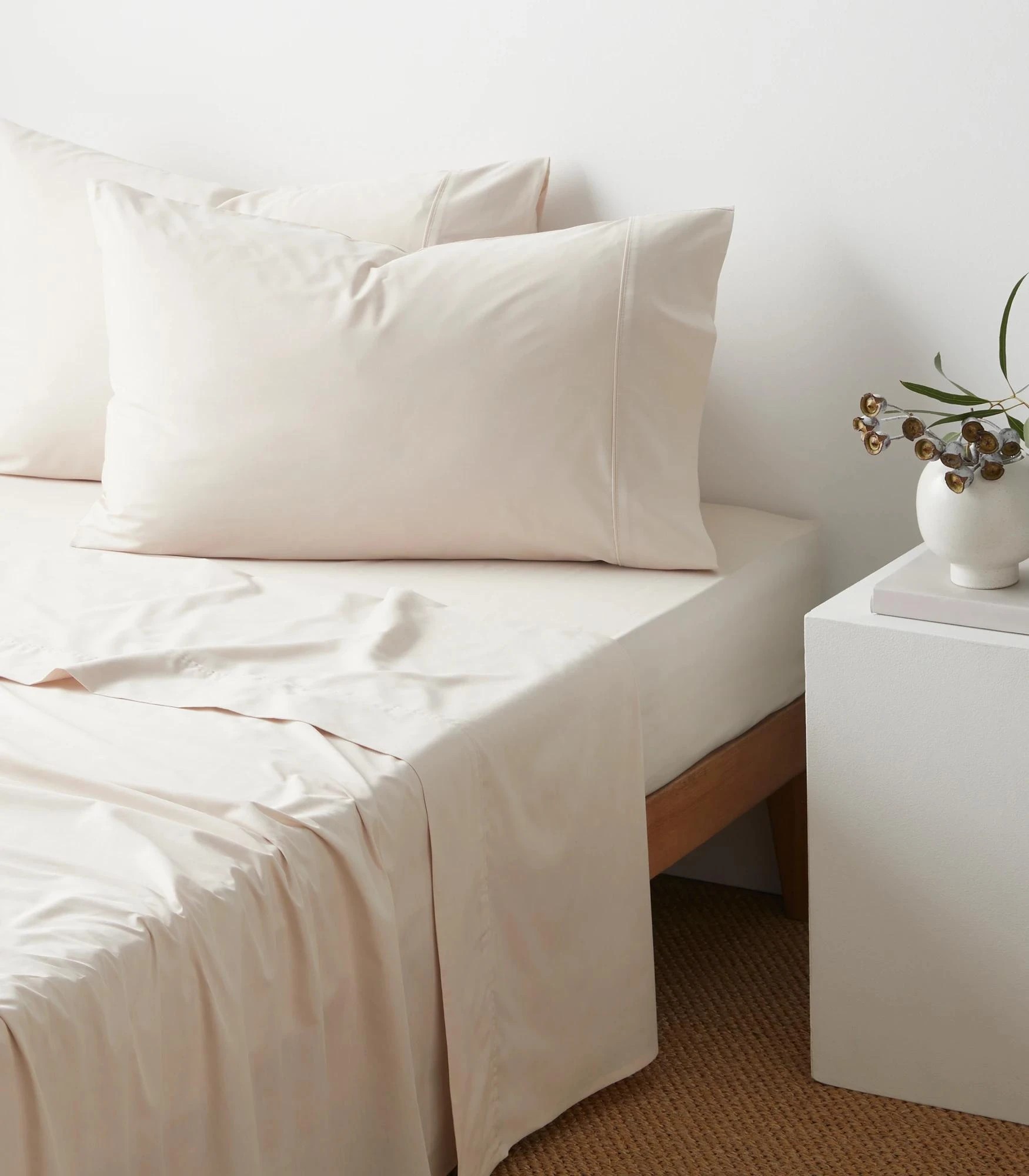 1 Target Australian Cotton 250 Thread Count Sheet Set - King Bed - Natural, 1 of 2