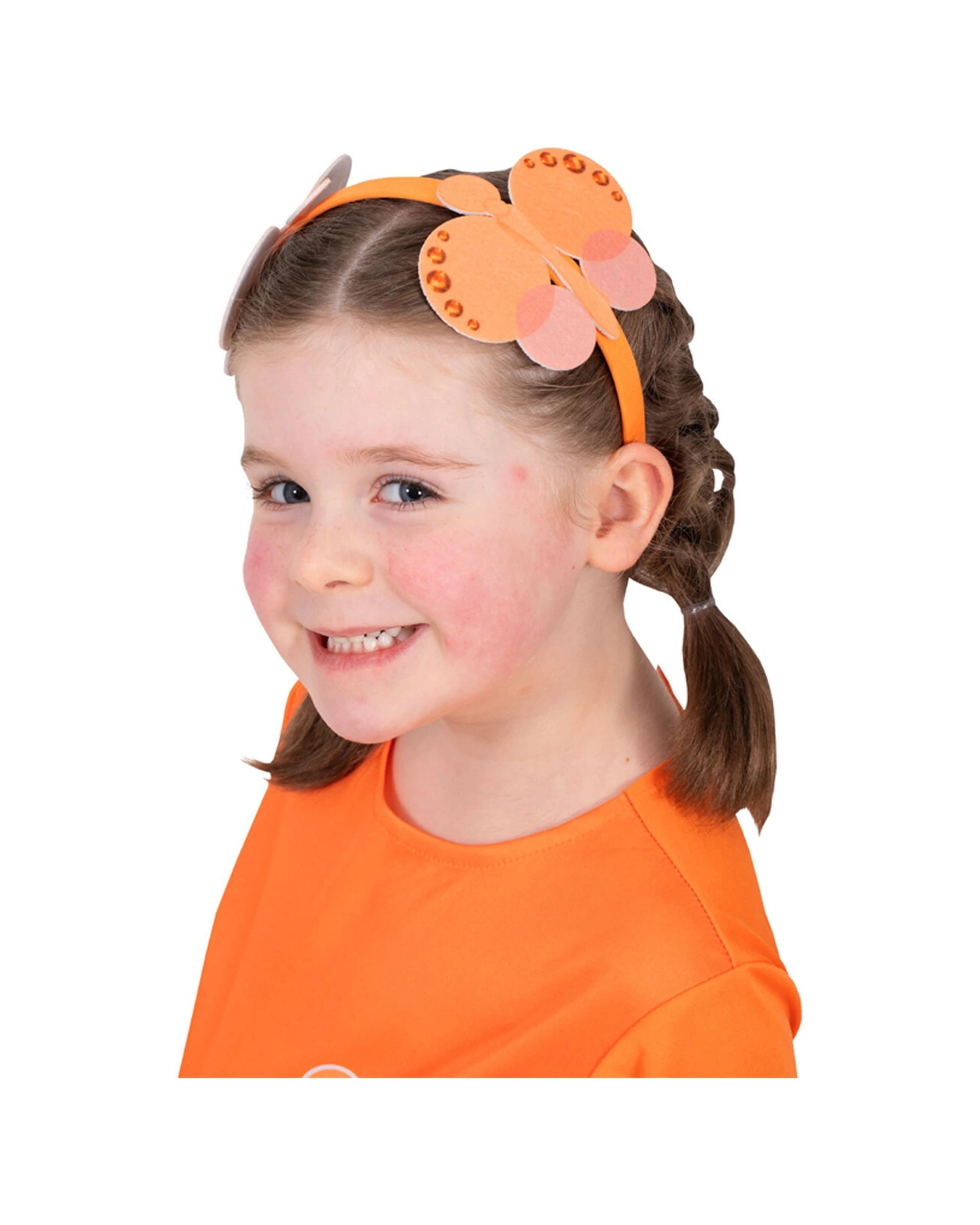 1 Emma Memma Butterfly Headband Hair Accessory Child - Orange