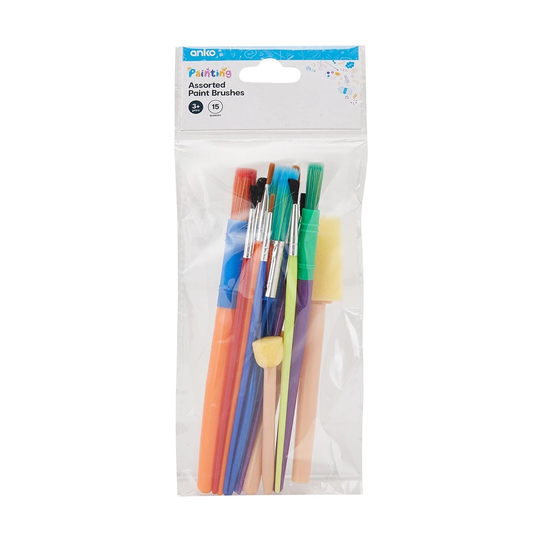 1 15 Pack Assorted Paint Brushes, 1 of 6