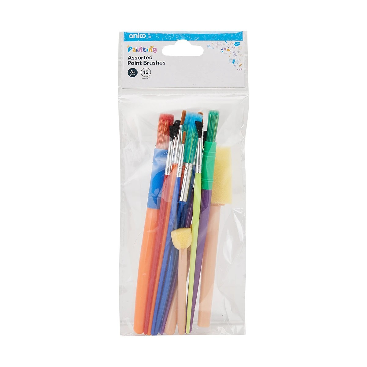 1 15 Pack Assorted Paint Brushes, 1 of 6