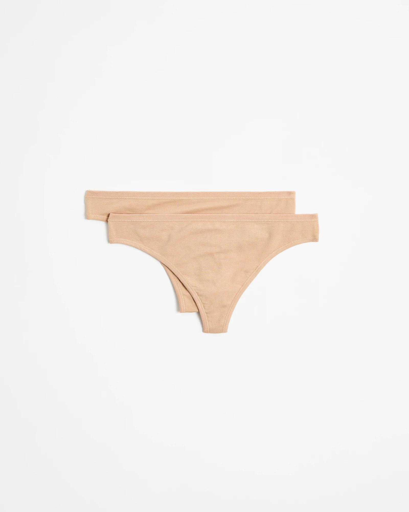 1 Target 2 Pack Super Soft G-string Briefs LATTE, 1 of 3