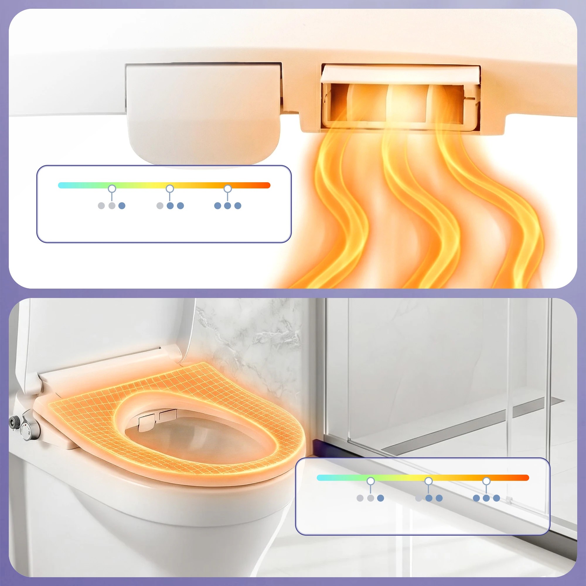 6 Cefito Electric Bidet Toilet Seat Washing Without Power - White, 6 of 9