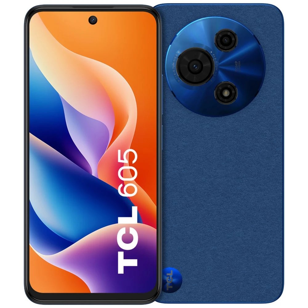 1 TCL 605 128GB Unlocked Smartphone Blue, 1 of 5