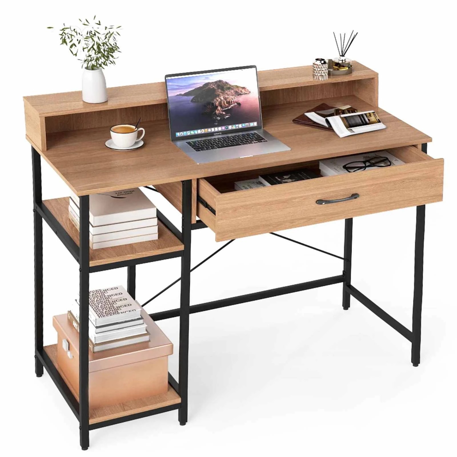 4 Costway Computer Desk Writing Table Home Office Workstation w/Drawer, 4 of 4