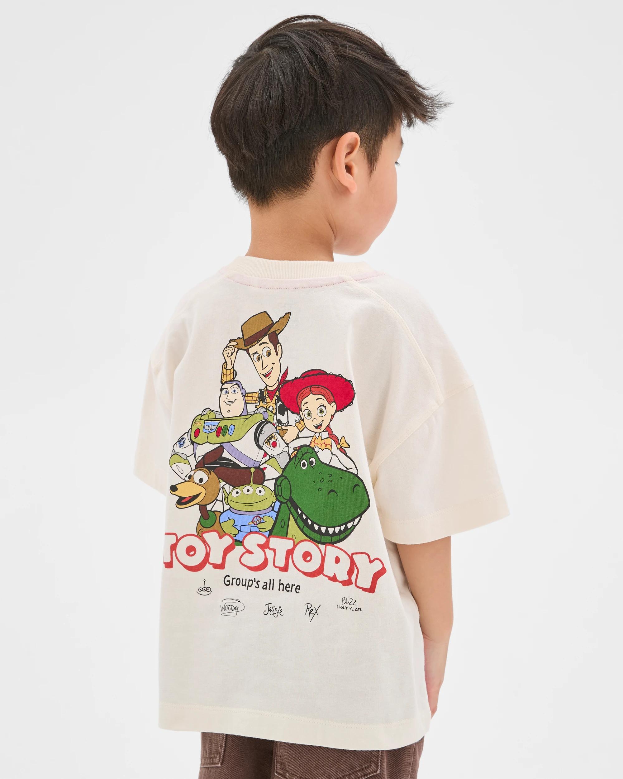 4 Disney Pixar Toy Story Australian Cotton Oversized T-Shirt OFF WHITE, 4 of 7