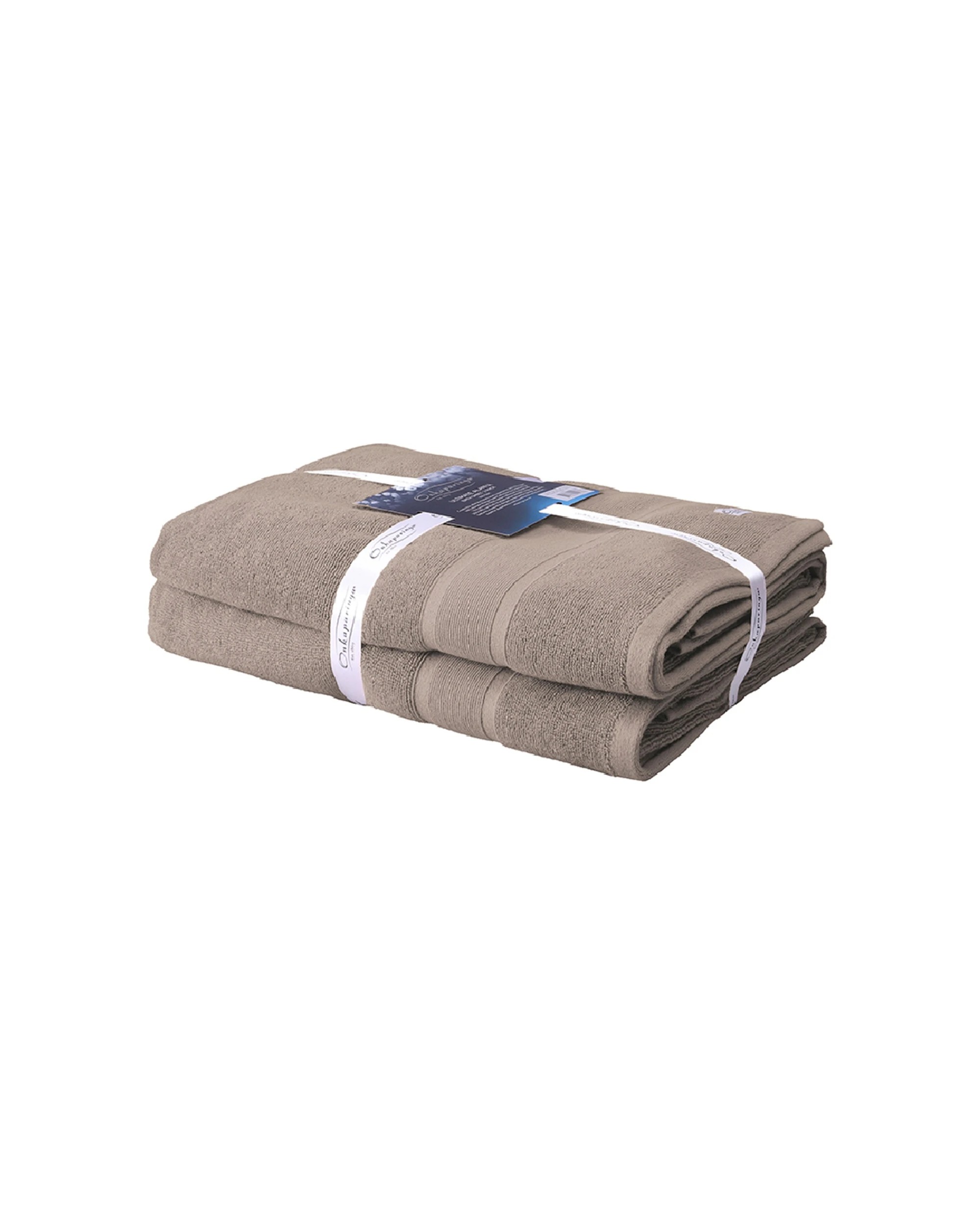 2 Onkaparinga Ultimate Alanya Bath Sheet/Towel 550Gsm Almond 2PK - Beige, 2 of 3