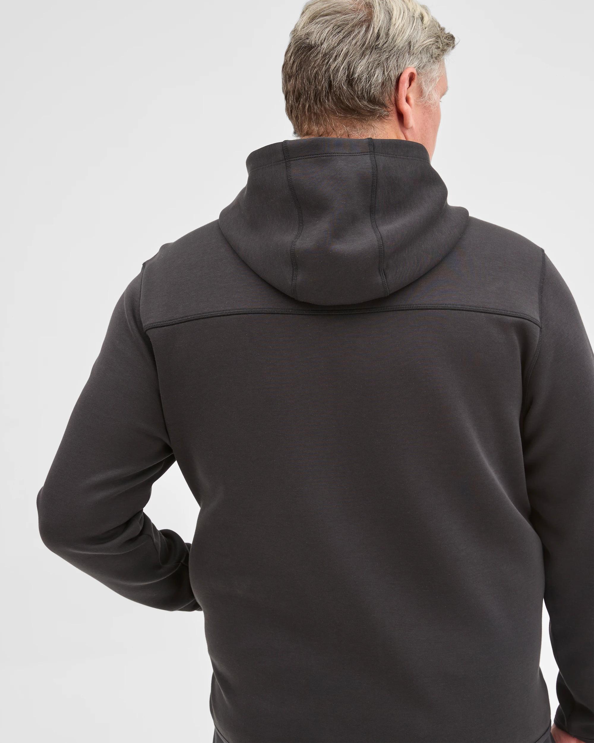 5 Target Man Plus Size Australian Cotton Blend Active Zip Through Fleece Hoodie BLACK, 5 of 5