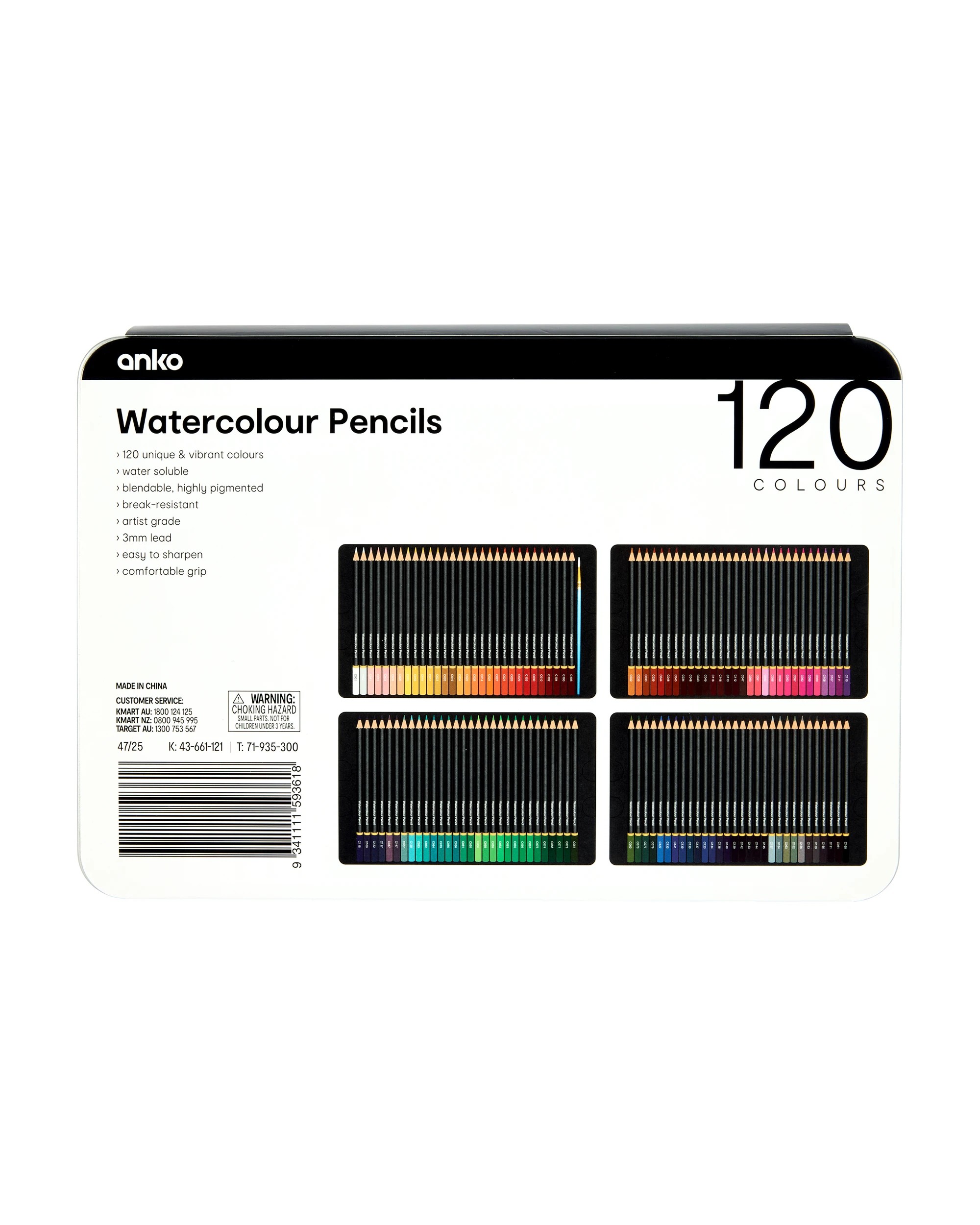 7 120 Pack Watercolour Pencils, 7 of 7