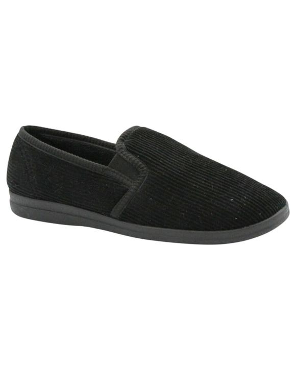 Grosby Blake 2 Slippers Mens Slipper Black Slip On Slippers