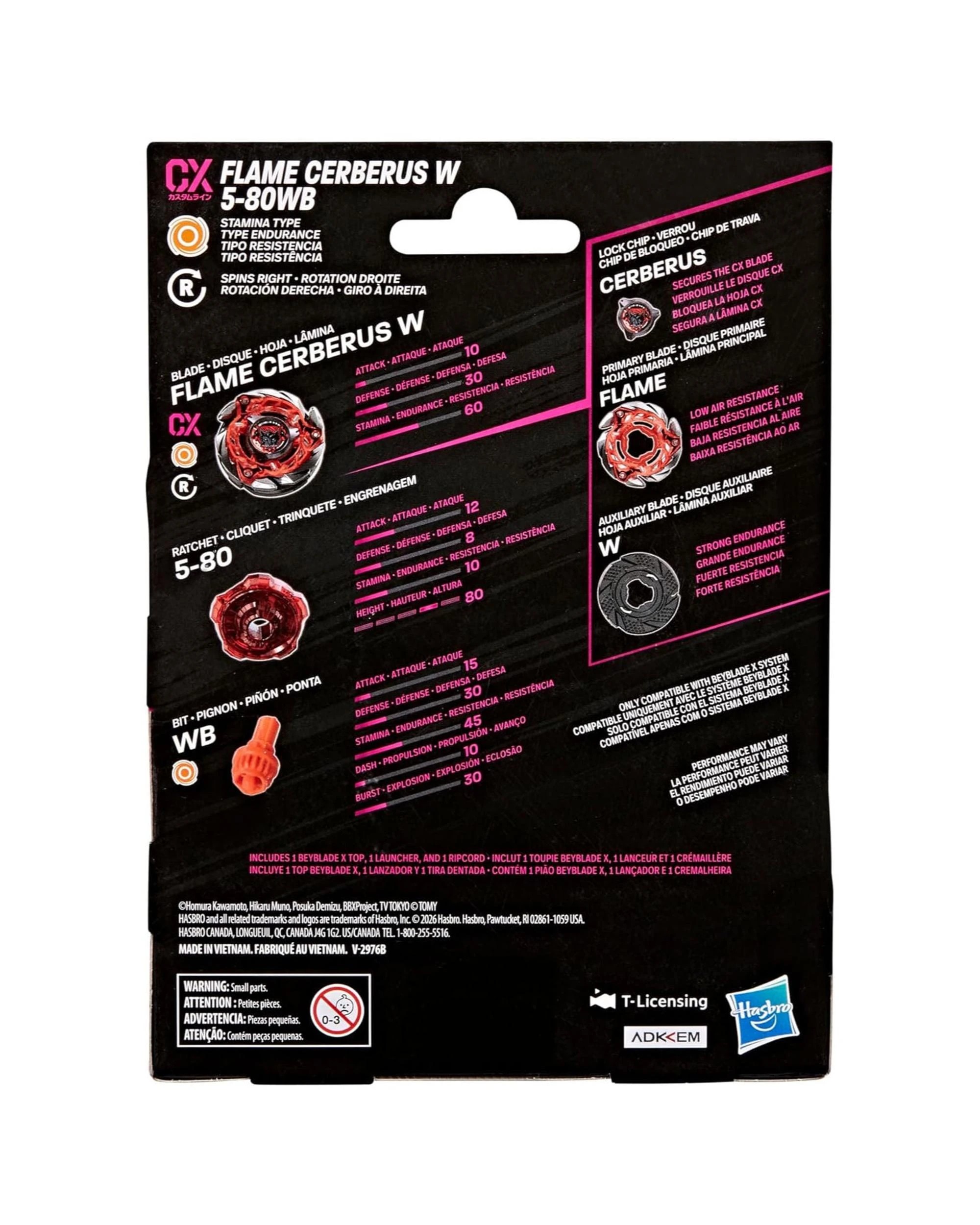 5 Beyblade X Flame Cerberus W 5-80WB CX Starter Pack, 5 of 5
